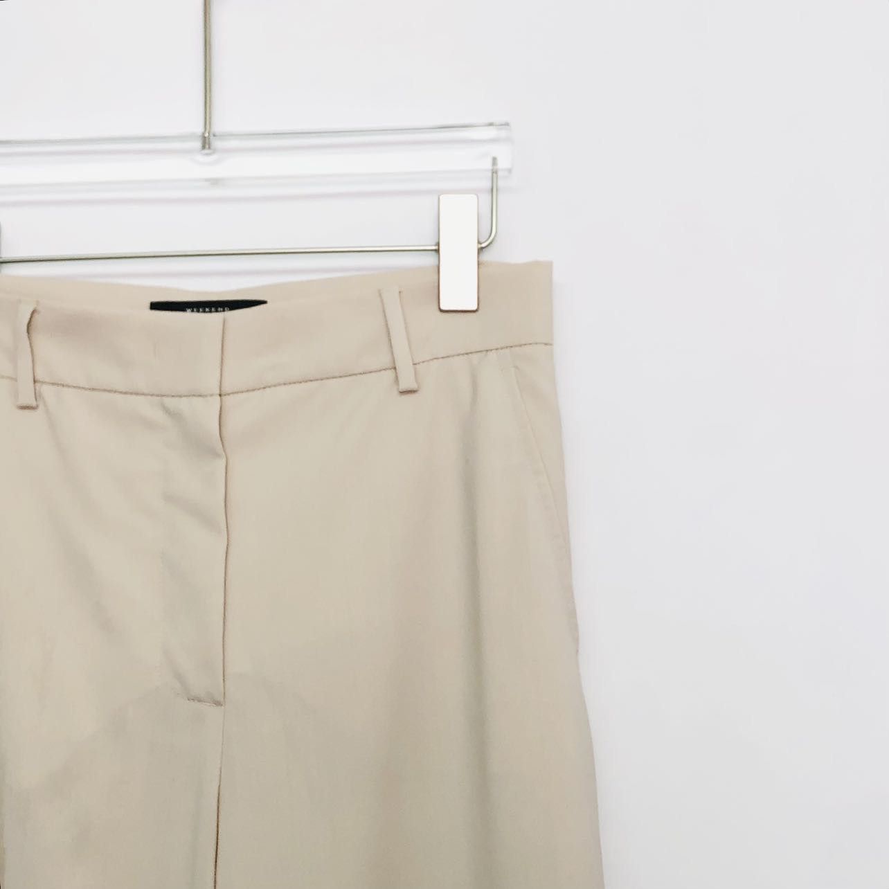 Max Mara Maxmara High Waist Zipper Slim Wide Leg Casual Pants K26WX Size 25" / US 0 / IT 36 - 3 Thumbnail