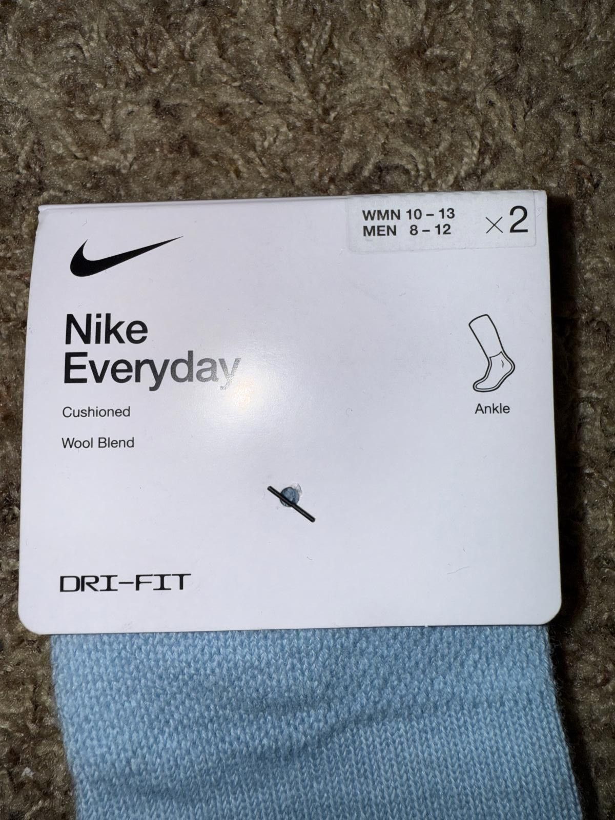 Nike Nike Everyday Wool Cushioned Ankle Socks- 2 Pair Size ONE SIZE - 4 Thumbnail