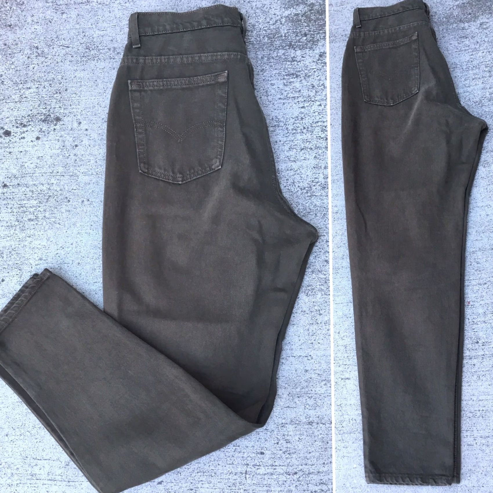 Levi's VINTAGE Levi's 512 Jeans Slim Fit Tapered Leg High Waist 16 REG 34" Waist USA Made Green 1990s Mens} Size 38" / US 16 / IT 52 - 3 Thumbnail