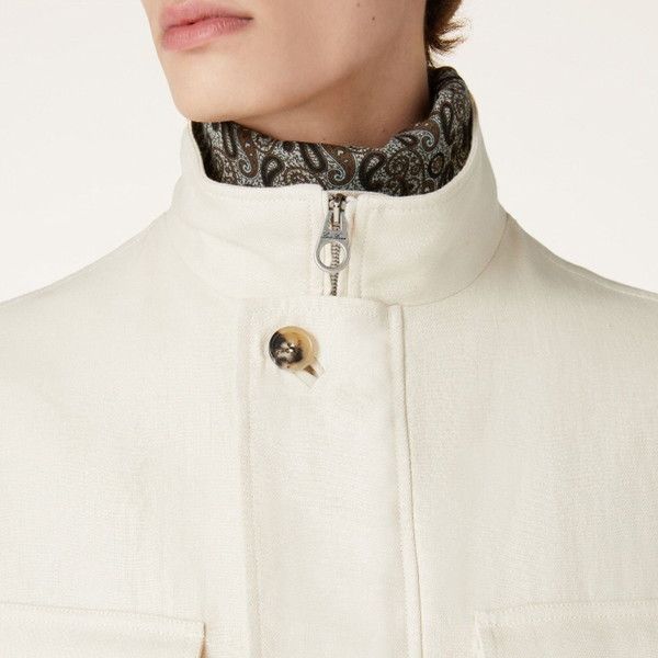 Loro Piana o1srvl11e0526 FAO4757 Britt Field Jacket in Off-White Size US L / EU 52-54 / 3 - 2 Thumbnail