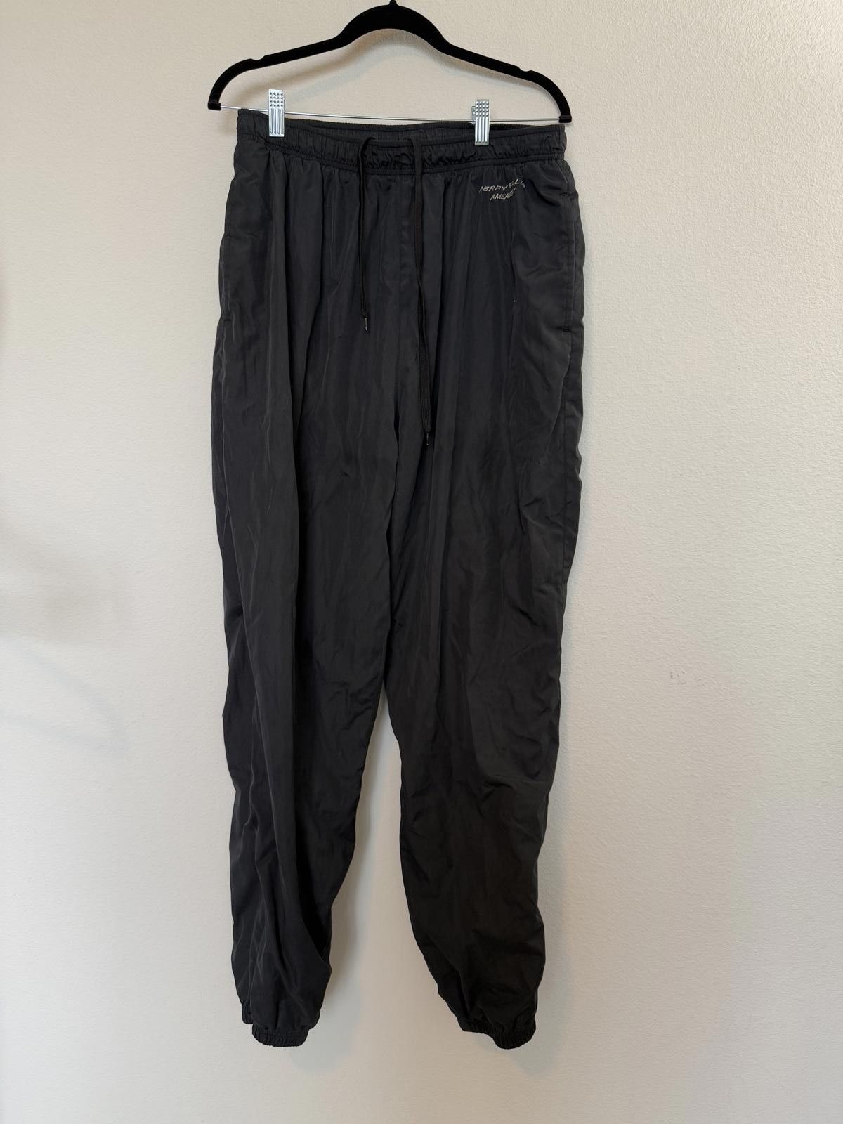 Designer Vintage Perry Ellis America Men's Black Nylon Track Pants Size US 34 / EU 50 - 5 Thumbnail