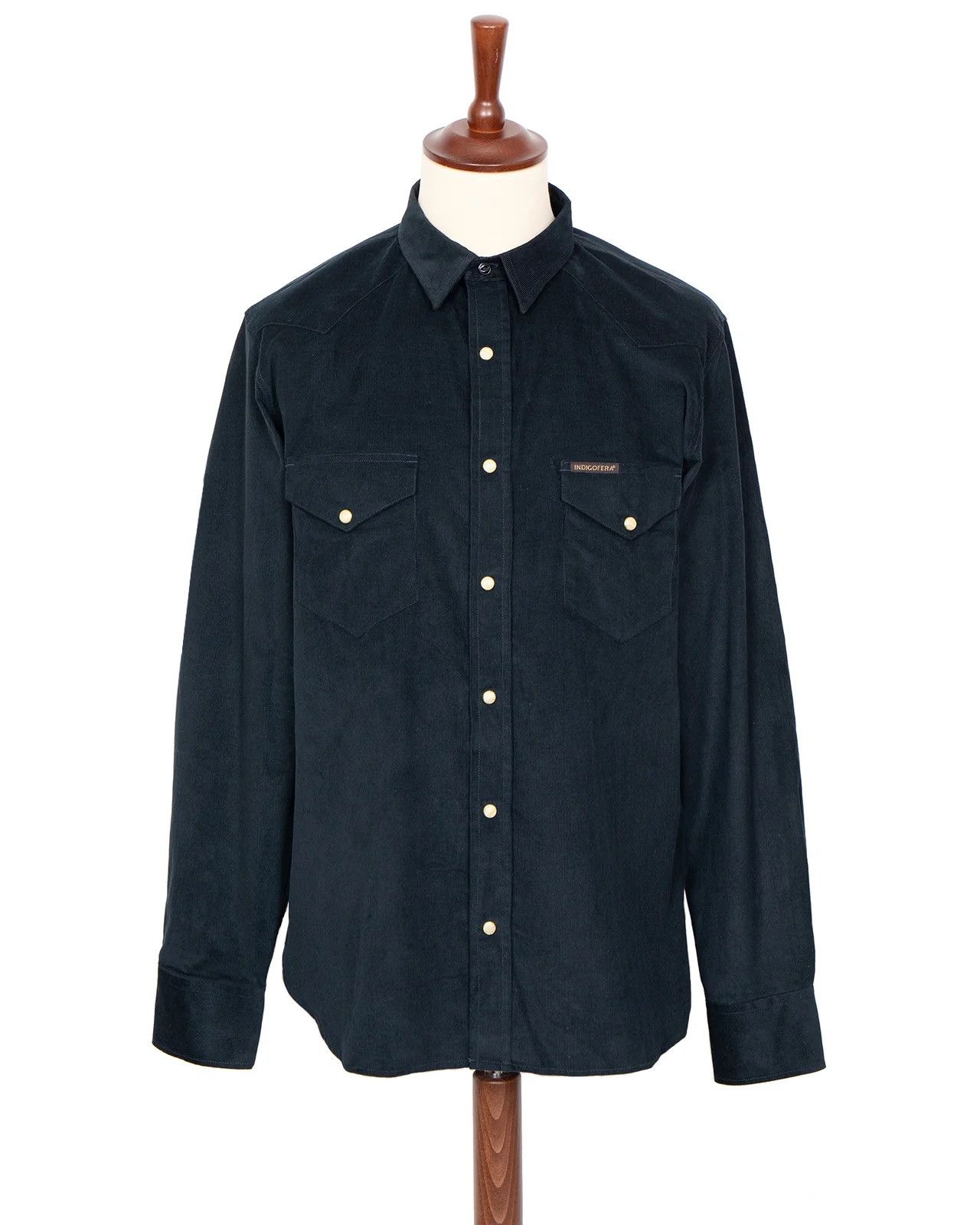 Designer × Indigofera Indigofera Sideras Corduroy Shirt - Navy Size US XXL / EU 58 / 5 - 1 Thumbnail