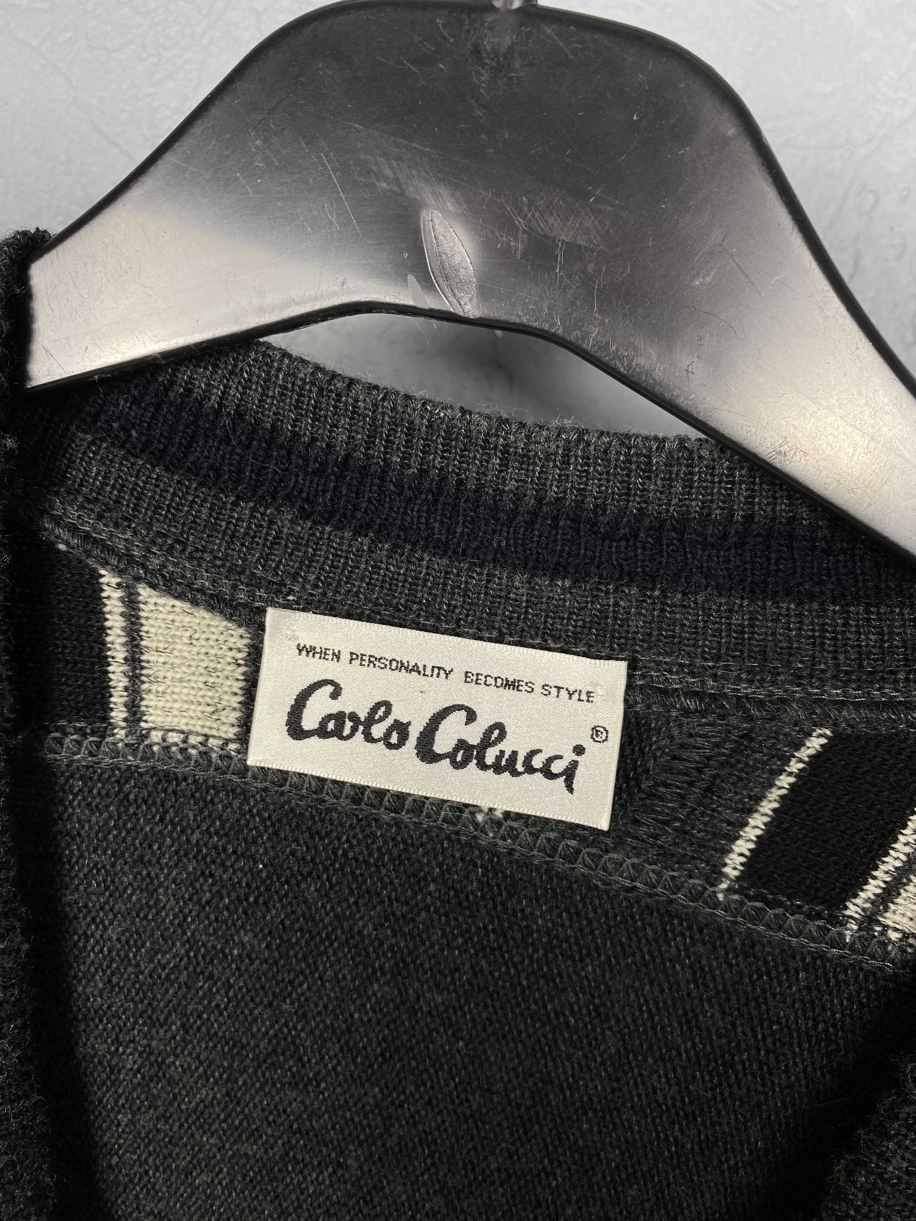 Carlo Colucci Carlo Colucci Sport Men on Ice Vintage Knit Wool Cardigan Size US M / EU 48-50 / 2 - 4 Thumbnail