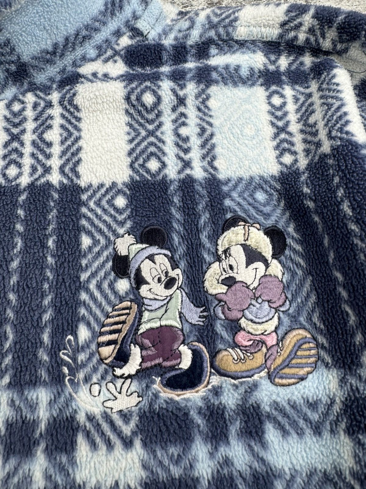 Disney Disney Store 90s Vintage Zip Plaid Preppy New Year Cozy Fleece Jacket Pullover Size US L / EU 52-54 / 3 - 15 Thumbnail