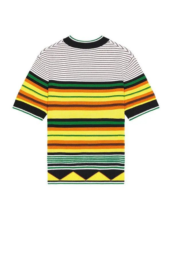 Casablanca o1mle0326 Knitted Wool T-Shirt Multi Stripe in Multicolor Size US XL / EU 56 / 4 - 2 Thumbnail