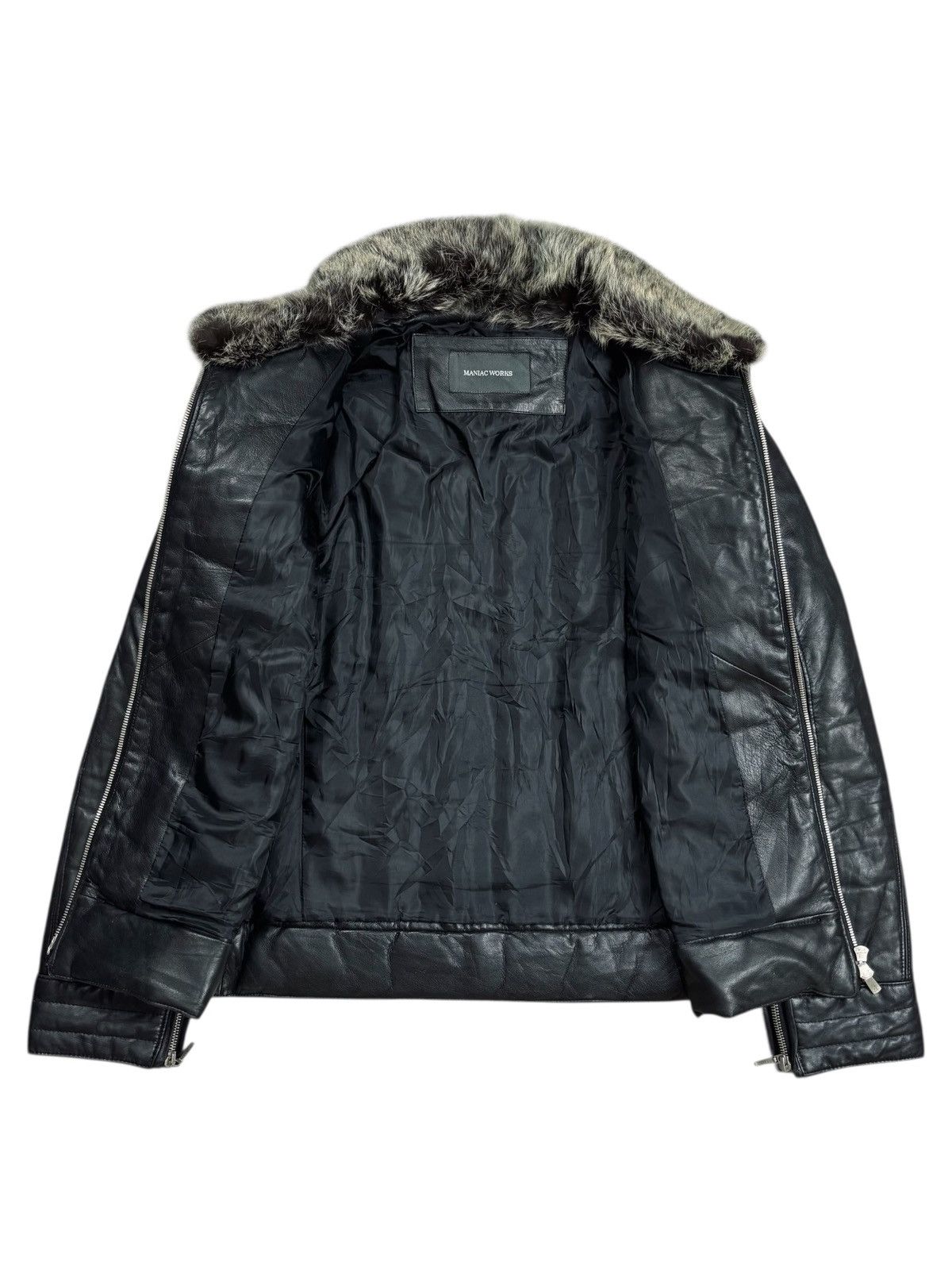 Yasuyuki Ishii 2000s Maniac Works - Excella Zips Rider Leather Jacket Size US M / EU 48-50 / 2 - 2 Thumbnail