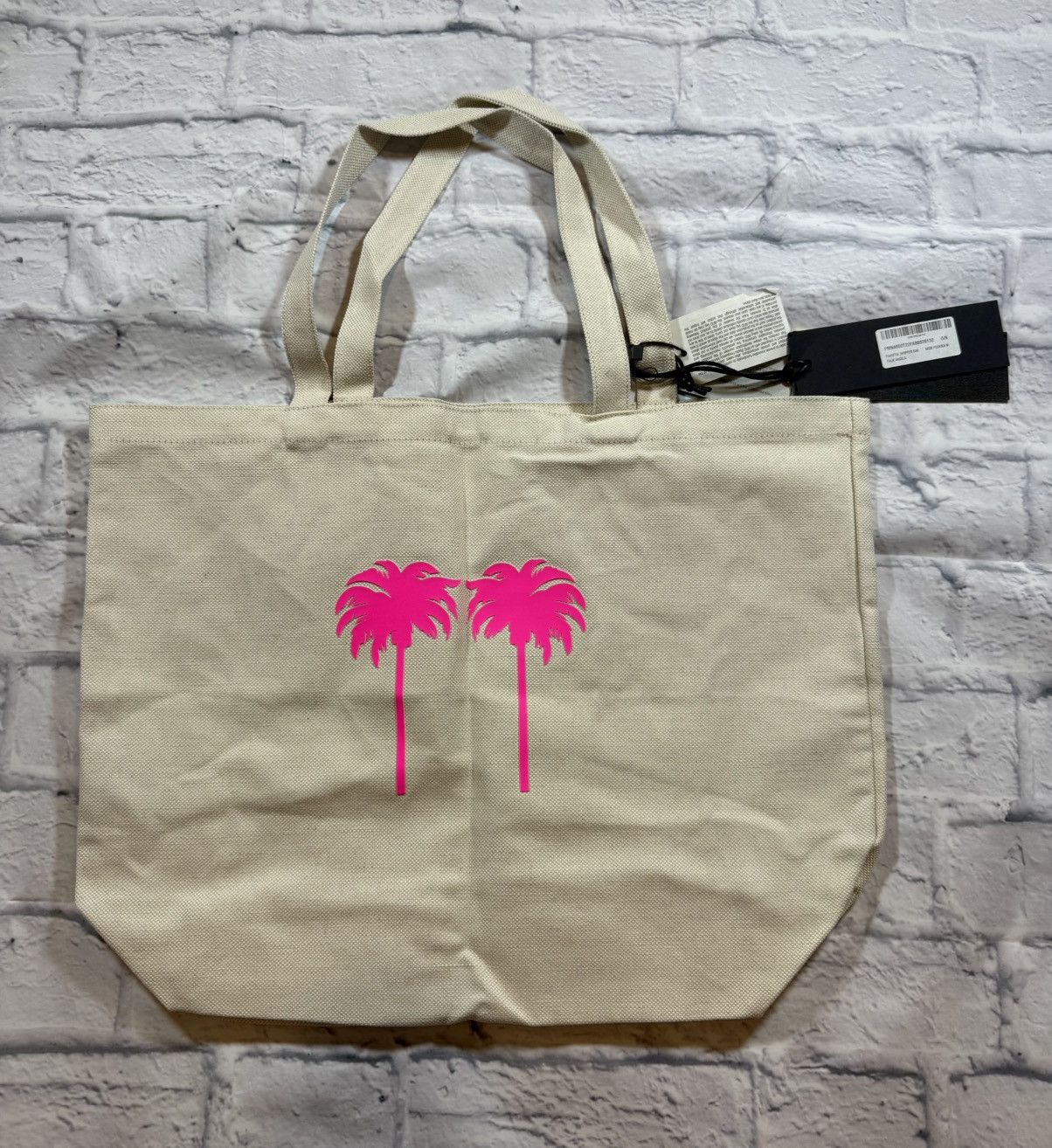 Palm Angels Palm Angels Miami Beach Cotton Canvas Shopper Bag Tote NWT Size ONE SIZE - 2 Thumbnail