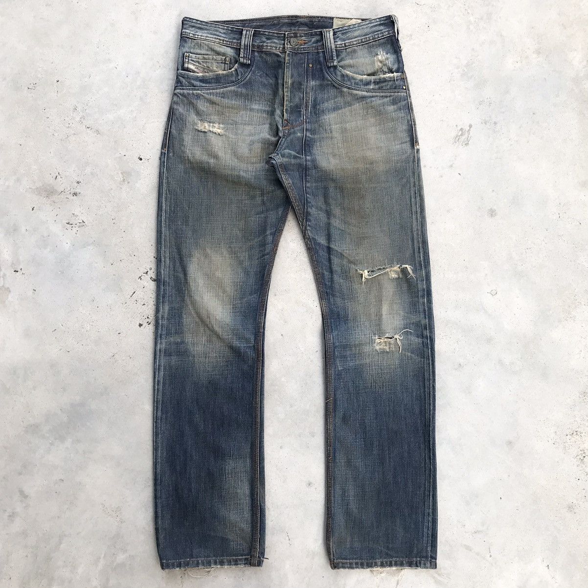 Diesel 2000's Diesel Industry - Timmen Distress Washed Jeans Size US 32 / EU 48 - 1 Thumbnail