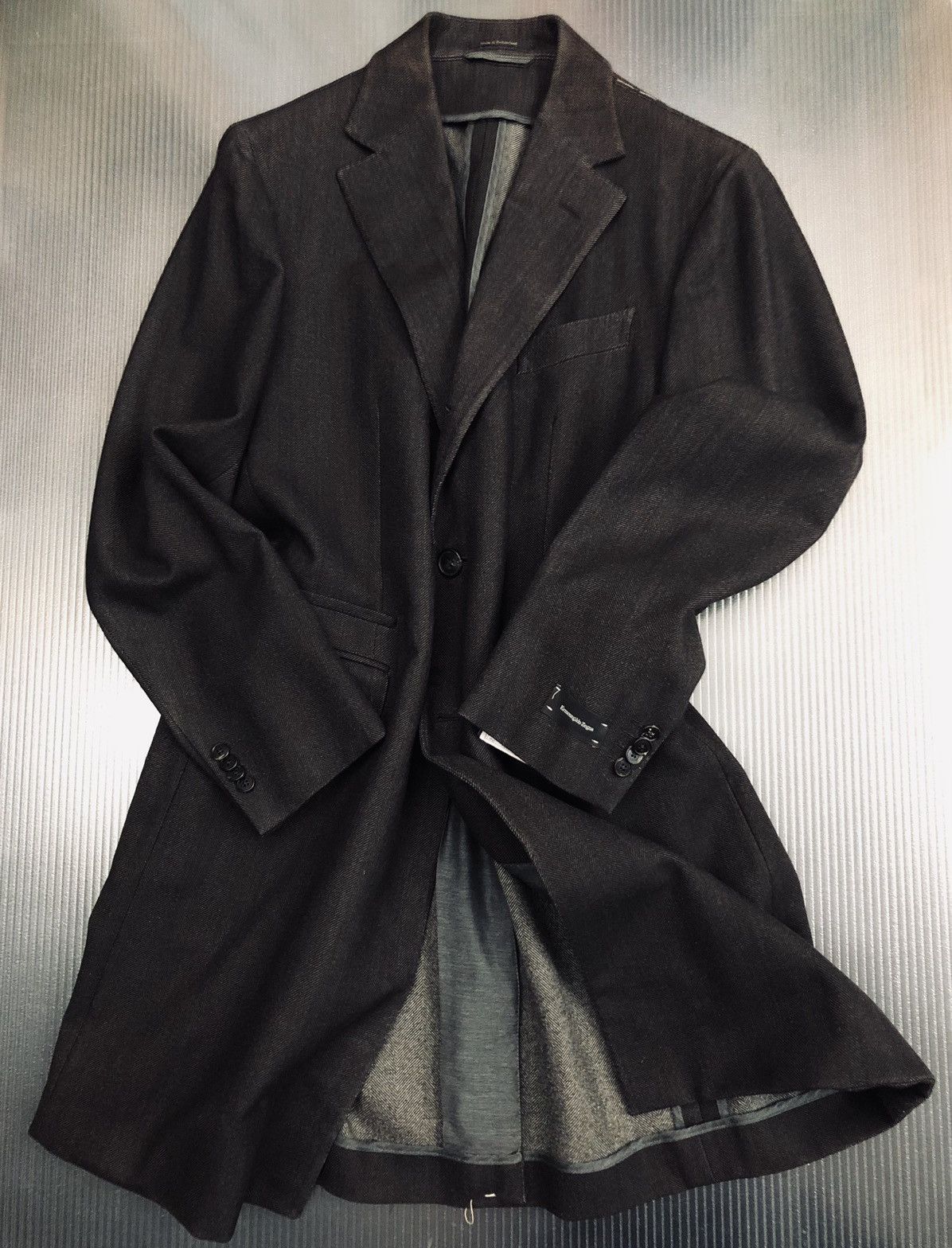 Ermenegildo Zegna Zegna 🇨🇭Duo dark brown wool cashmere Milano fit Coat 52 NWT Size US L / EU 52-54 / 3 - 7 Thumbnail
