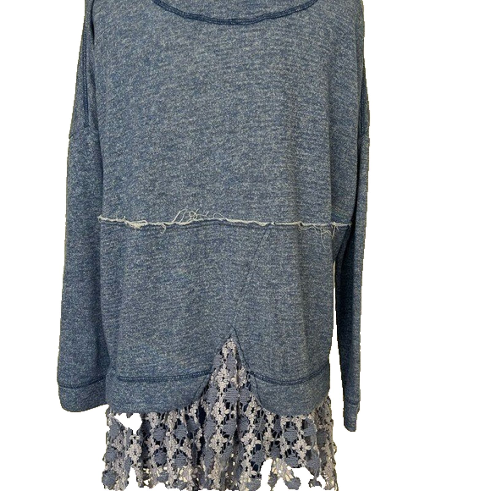 Free People Free People Shirt Size M/L Blue & Long Sleeve A003087 Size L / US 10 / IT 46 - 4 Thumbnail