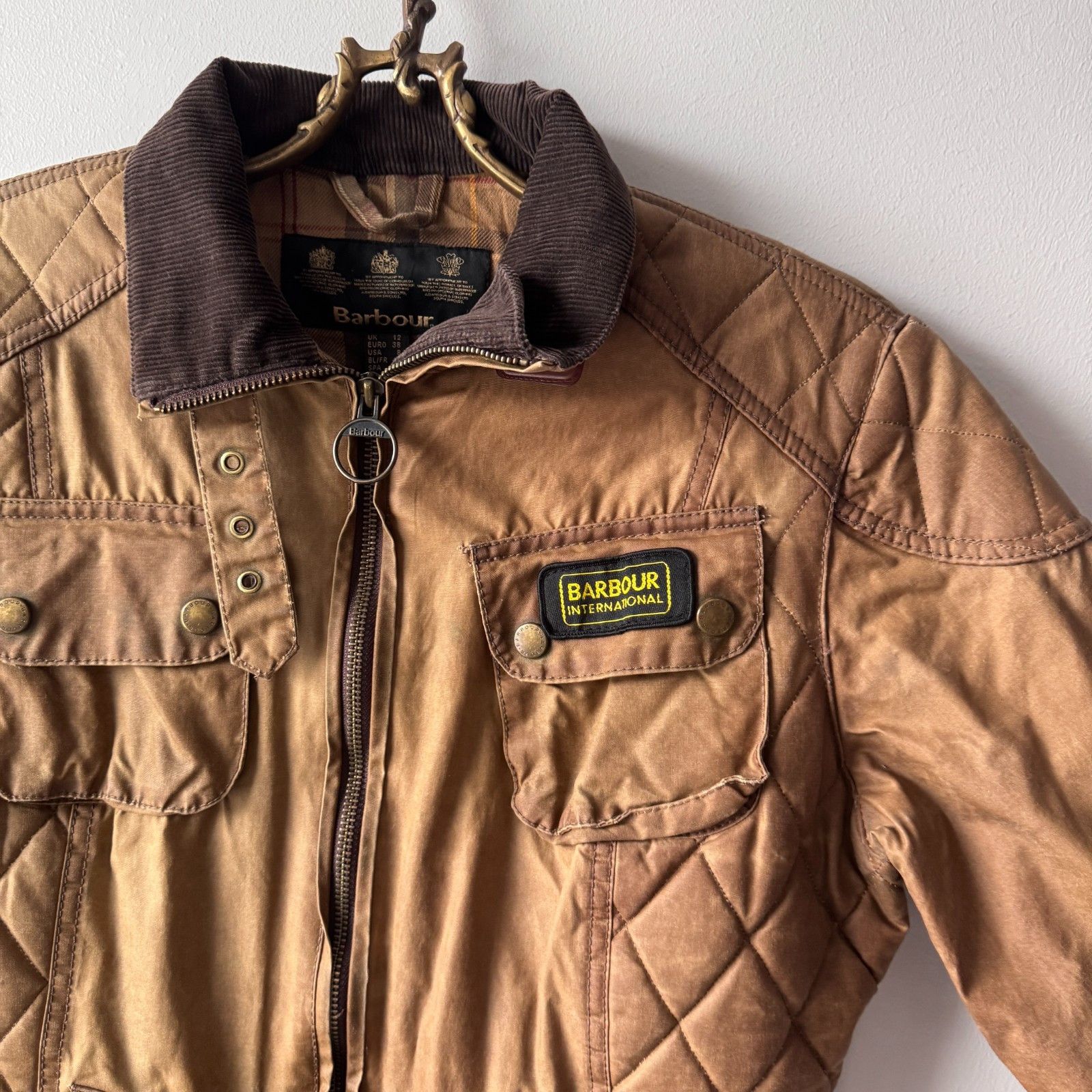 Barbour Barbour International Tartan Wax Biker Jacket Vintage Size M / US 6-8 / IT 42-44 - 7 Thumbnail