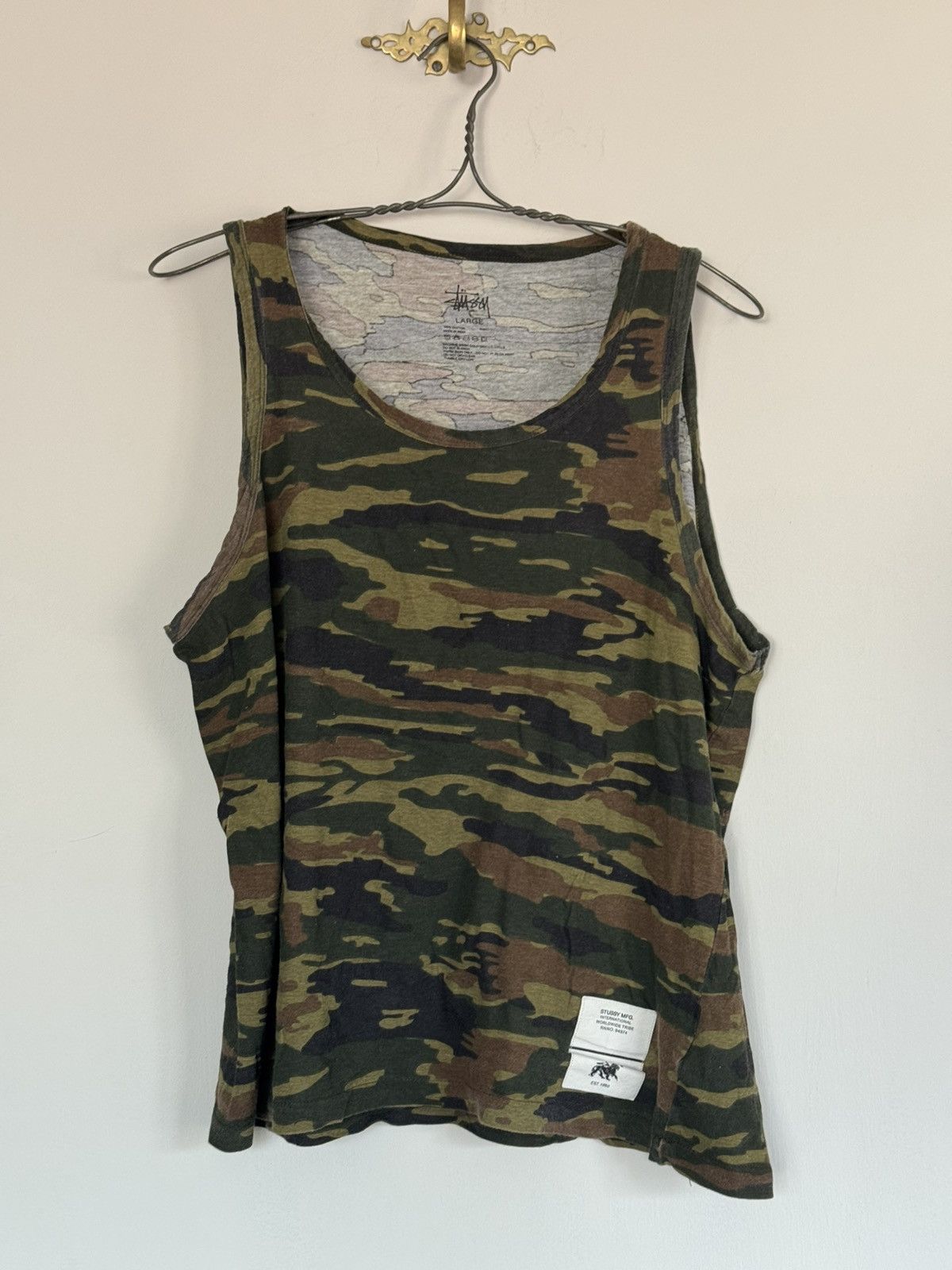 Stussy Stussy camo cotton tank sz L Size US L / EU 52-54 / 3 - 2 Thumbnail