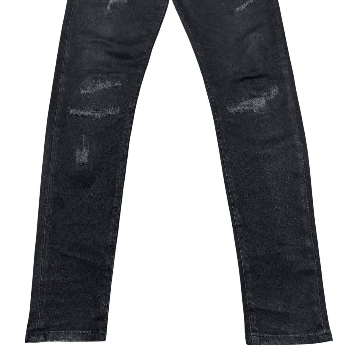 Represent Clo. Represent Jet Black Repairer Denim Jeans Size US 28 / EU 44 - 8 Thumbnail