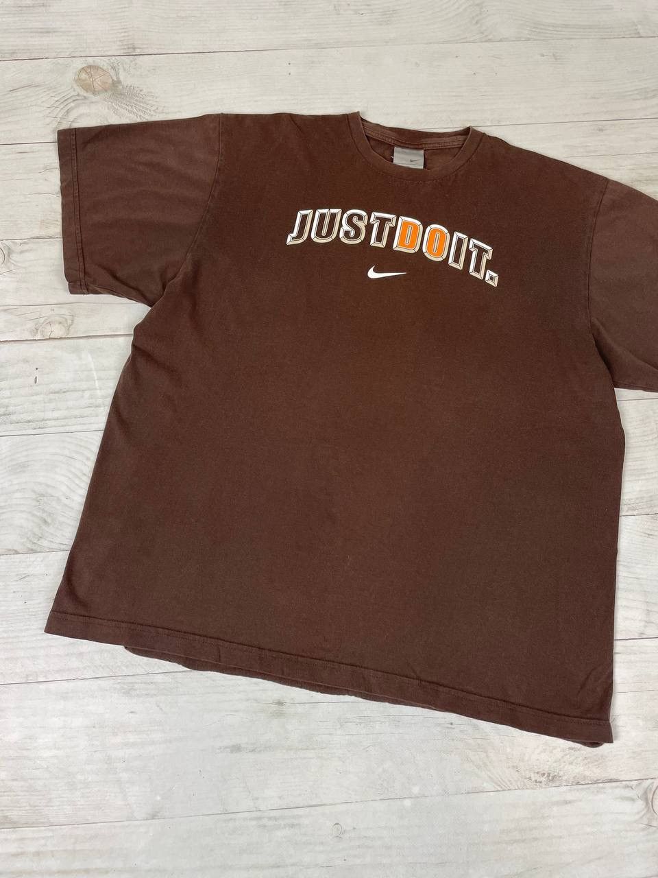 Nike Vintage Nike Just Do It Big Logo T Shirt 2000s Drill Size US XXL / EU 58 / 5 - 3 Thumbnail
