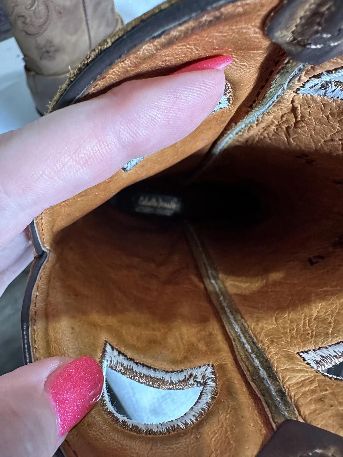 Designer Brown Leather Cowboy Boots with Intricate Embroidery Size US 7.5 / IT 37.5 - 5 Thumbnail