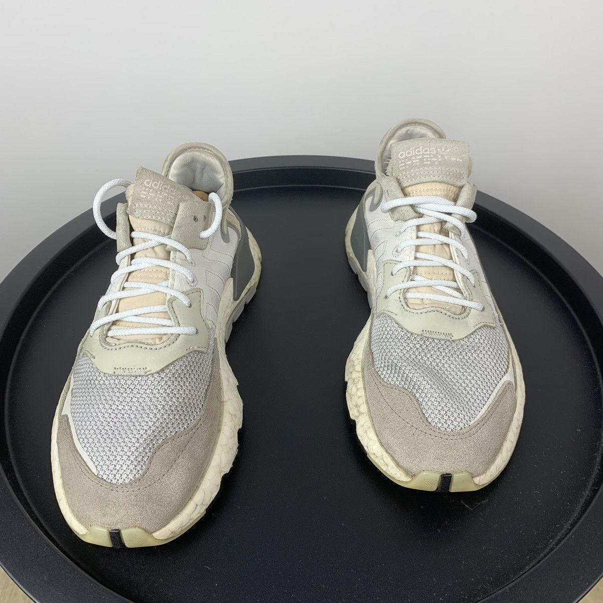 Adidas Men’s Adidas Nite Jogger White/Grey Size 8 1/2 Sneakers Size US 8 / EU 41 - 3 Thumbnail