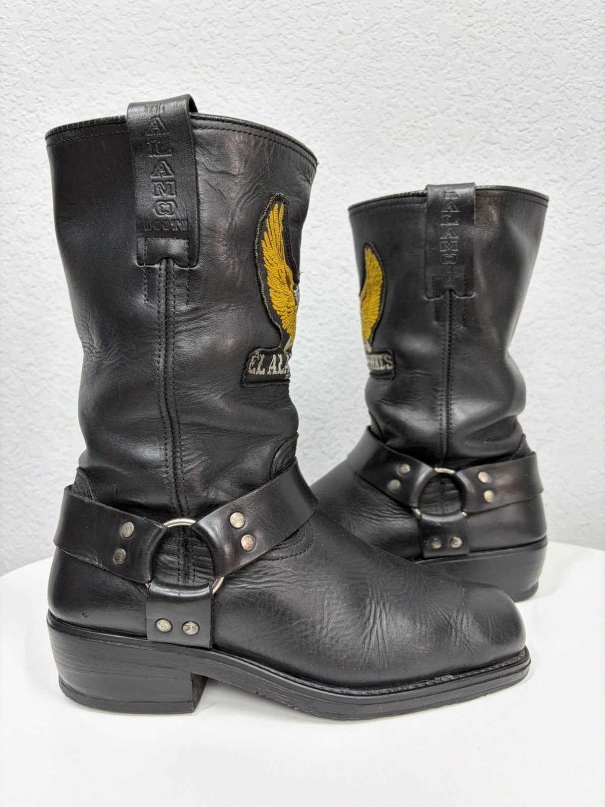 If Six Was Nine Vintage Harley Davidson Guidi Style High Leather Biker Boots Size US 8 / EU 41 - 5 Thumbnail