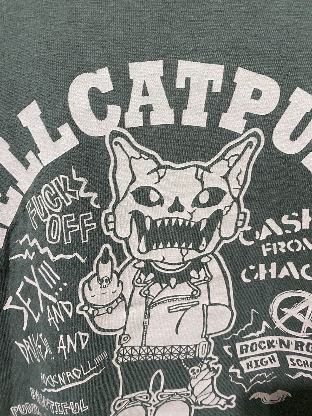 20471120 × Hysteric Glamour × Japanese Brand 1990s Hell cat punk Japan School of rock and punk tee Size S / US 4 / IT 40 - 7 Thumbnail