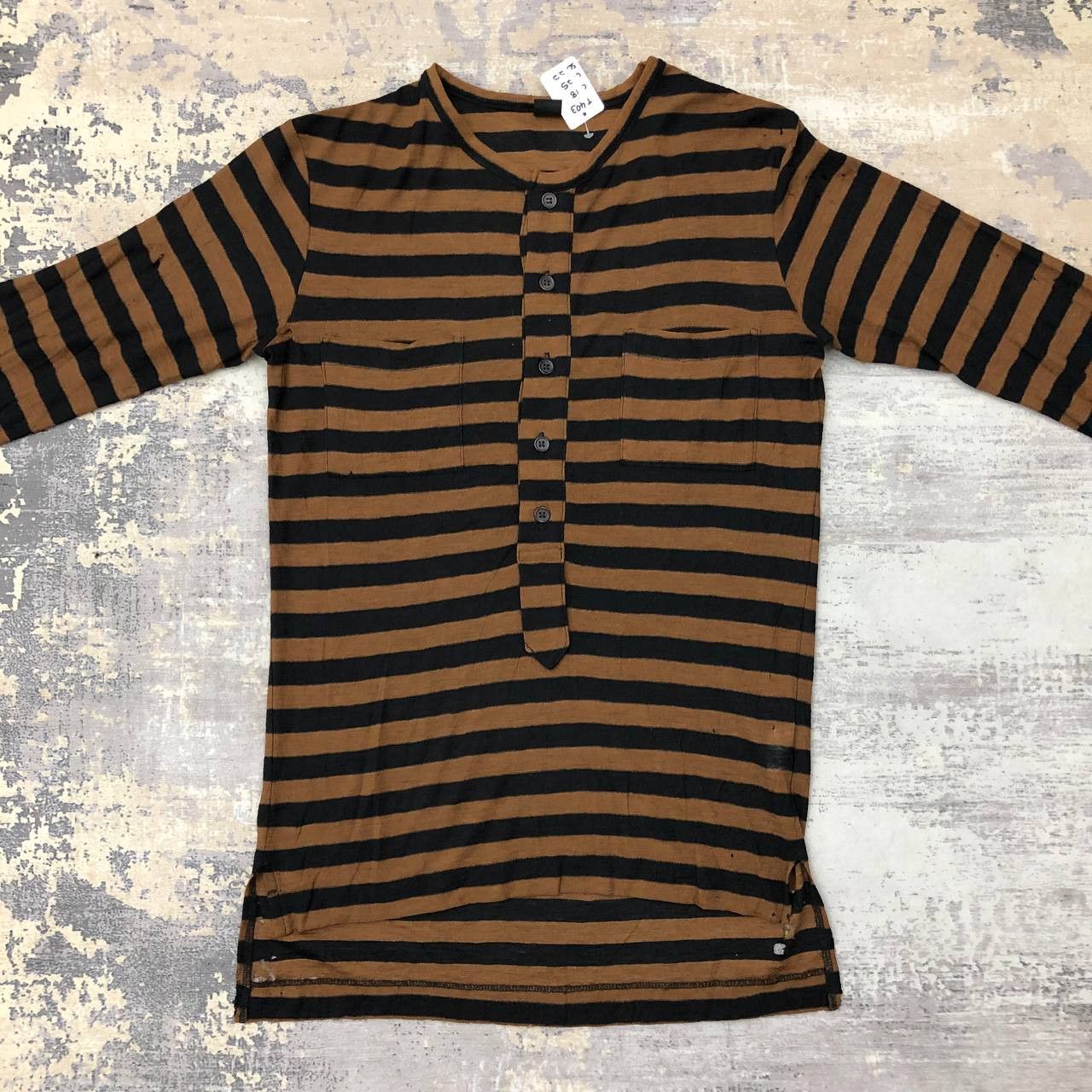 Y's × Yohji Yamamoto T403 YOHJI YAMAMOTO ICONIC STRIPED PUNK RIPPED TEE Size XS / US 0-2 / IT 36-38 - 3 Thumbnail