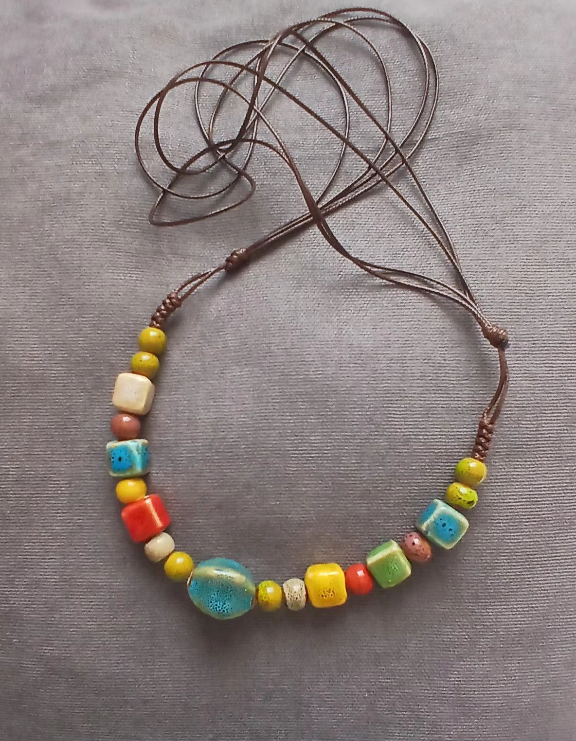 Handmade Boho Pendant Necklace Handmade Jewelry Gift For Her Size ONE SIZE - 1 Thumbnail