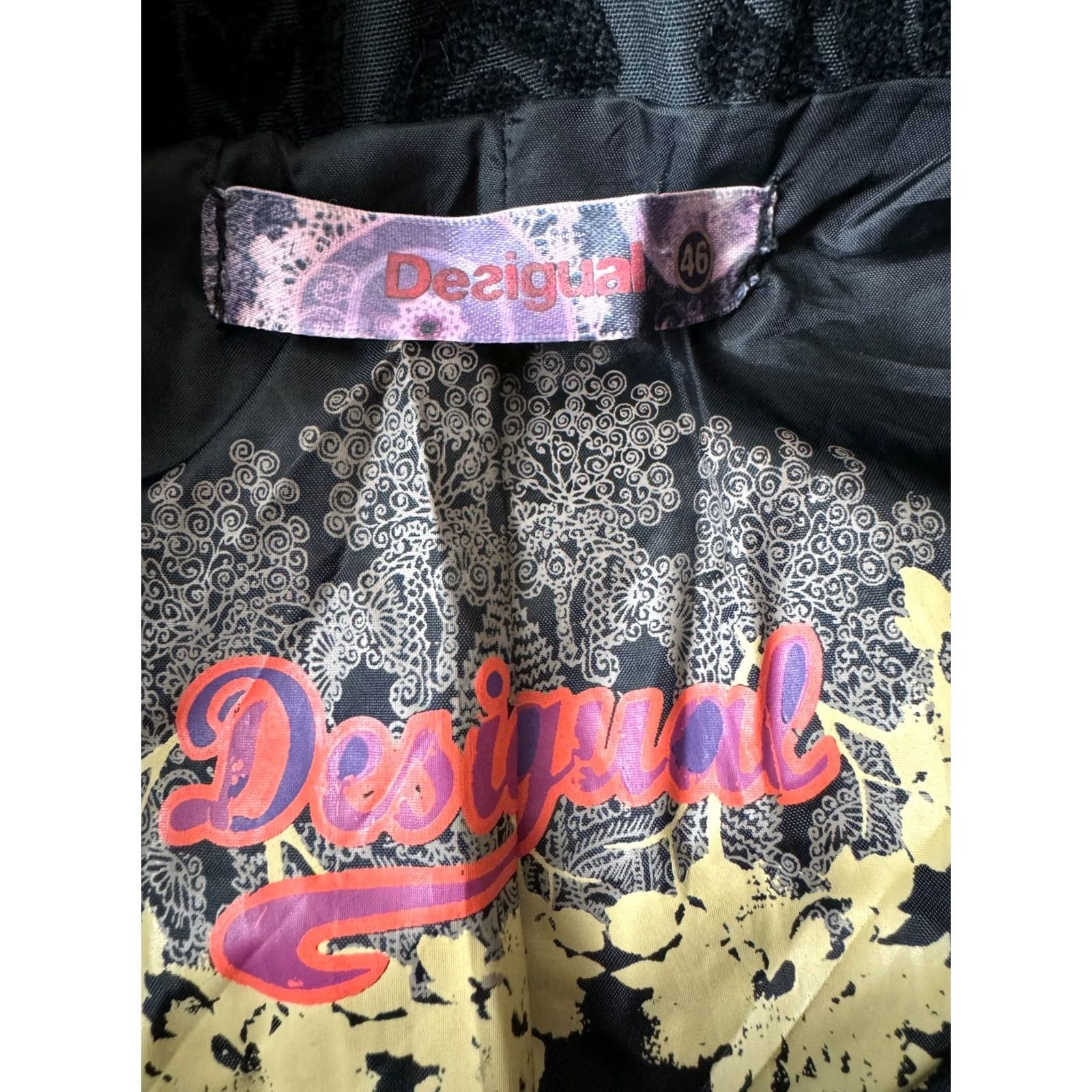 Desigual Desigual Coat Womens Size 46 Multicoloured Cotton Blend Overcoat Jacket 46 Womens Size L / US 10 / IT 46 - 6 Thumbnail