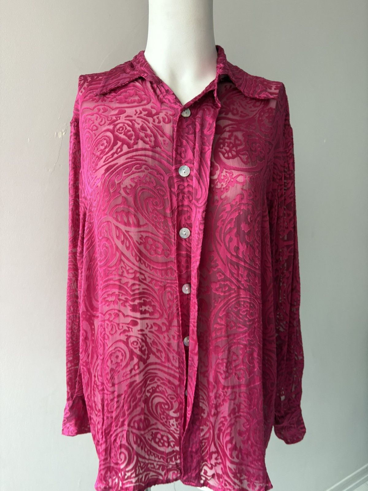 Vintage Silk and Cashmere shirt Size XL / US 12-14 / IT 48-50 - 8 Thumbnail