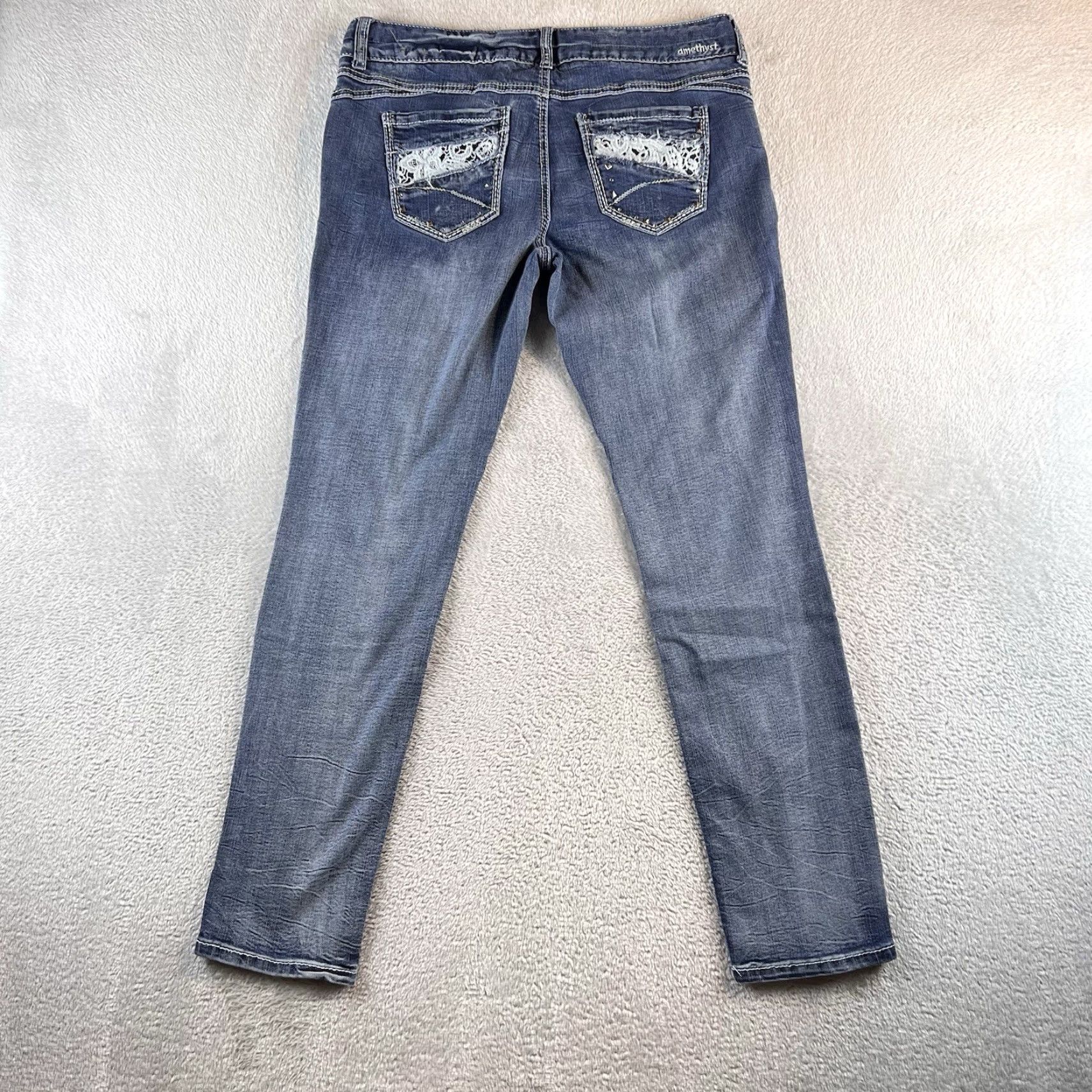 Vintage Amethyst Jeans Womens 13 Blue Skinny City Jeans Womens 13 Blue City - Amethyst Skinny Jeans Womens 13 City Blue mens? Size 34" / US 12 / IT 48 - 2 Thumbnail