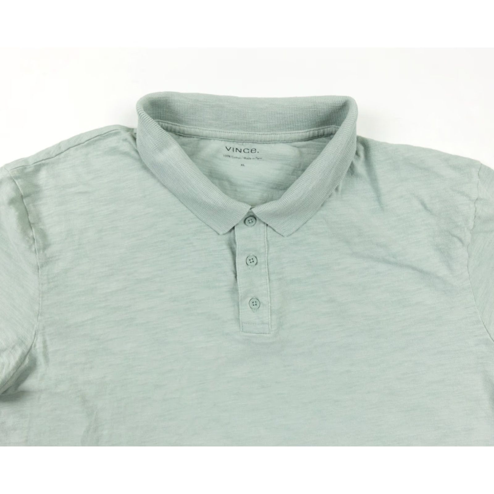 Vince Vince Polo Shirt Adult XL Green Short Sleeve Knit Cotton Preppy Mens Size US XL / EU 56 / 4 - 2 Thumbnail