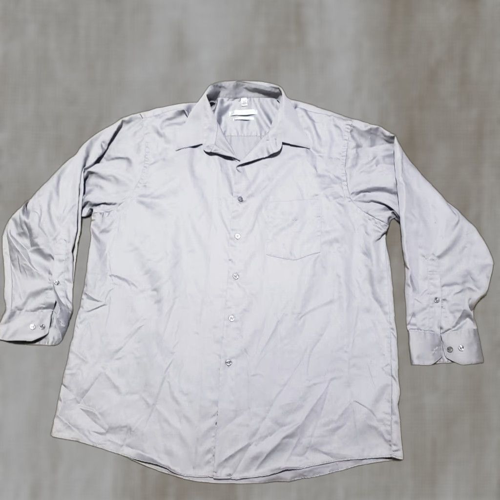 Geoffrey Beene Geoffrey Beene Shirt Mens Dress Shirt Button-Down Collared 17.5 32/33 Gray Solid Long Sleeve Non-Iron Adult Mens Size 17.5 Size US XXL / EU 58 / 5 - 1 Thumbnail
