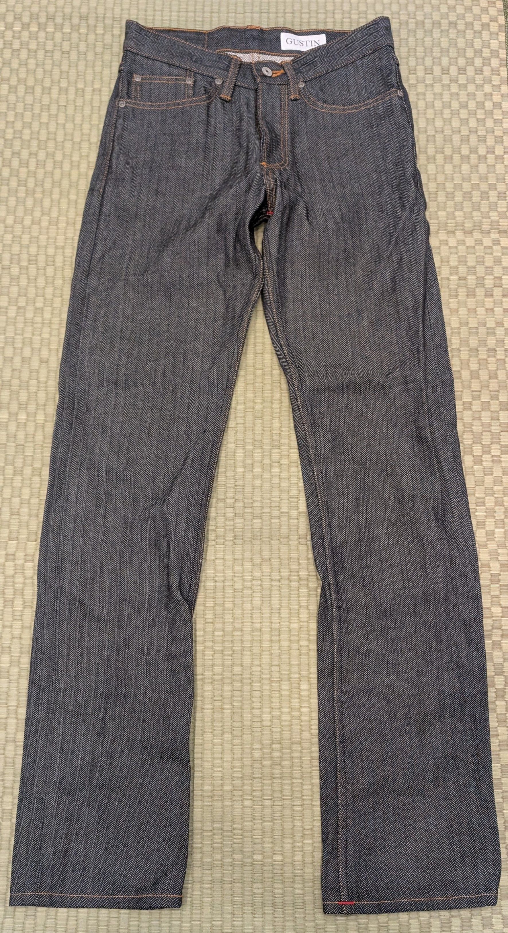 Gustin LNWOT Gustin #562 Herringbone Selvedge Denim Jeans Size US 29 - 1 Thumbnail