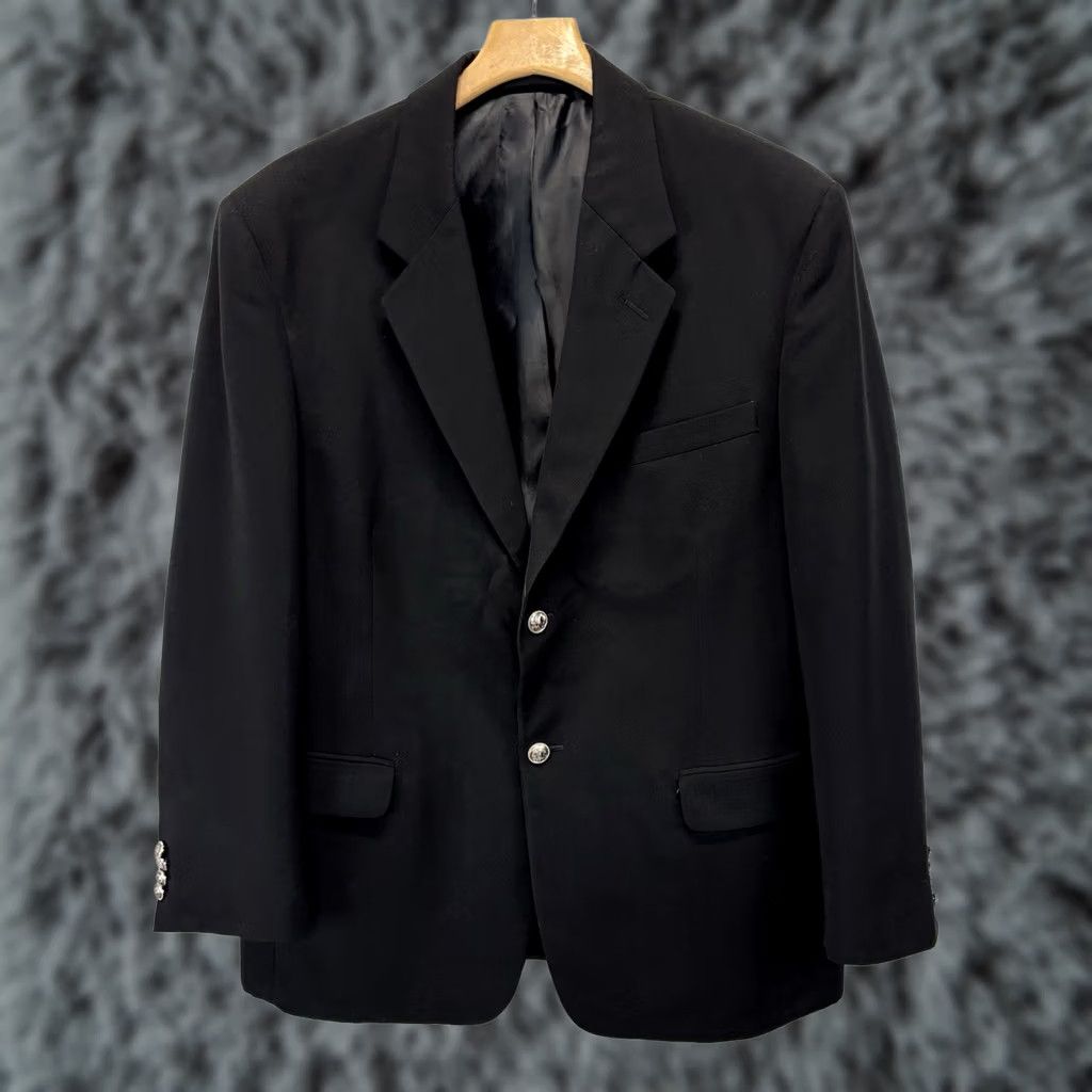 Vintage TravelSmith Blazer Sport Coat Mens 44R Black Travel Zip Pockets Classic 2-Button Jacket"} Size 42R - 1 Thumbnail