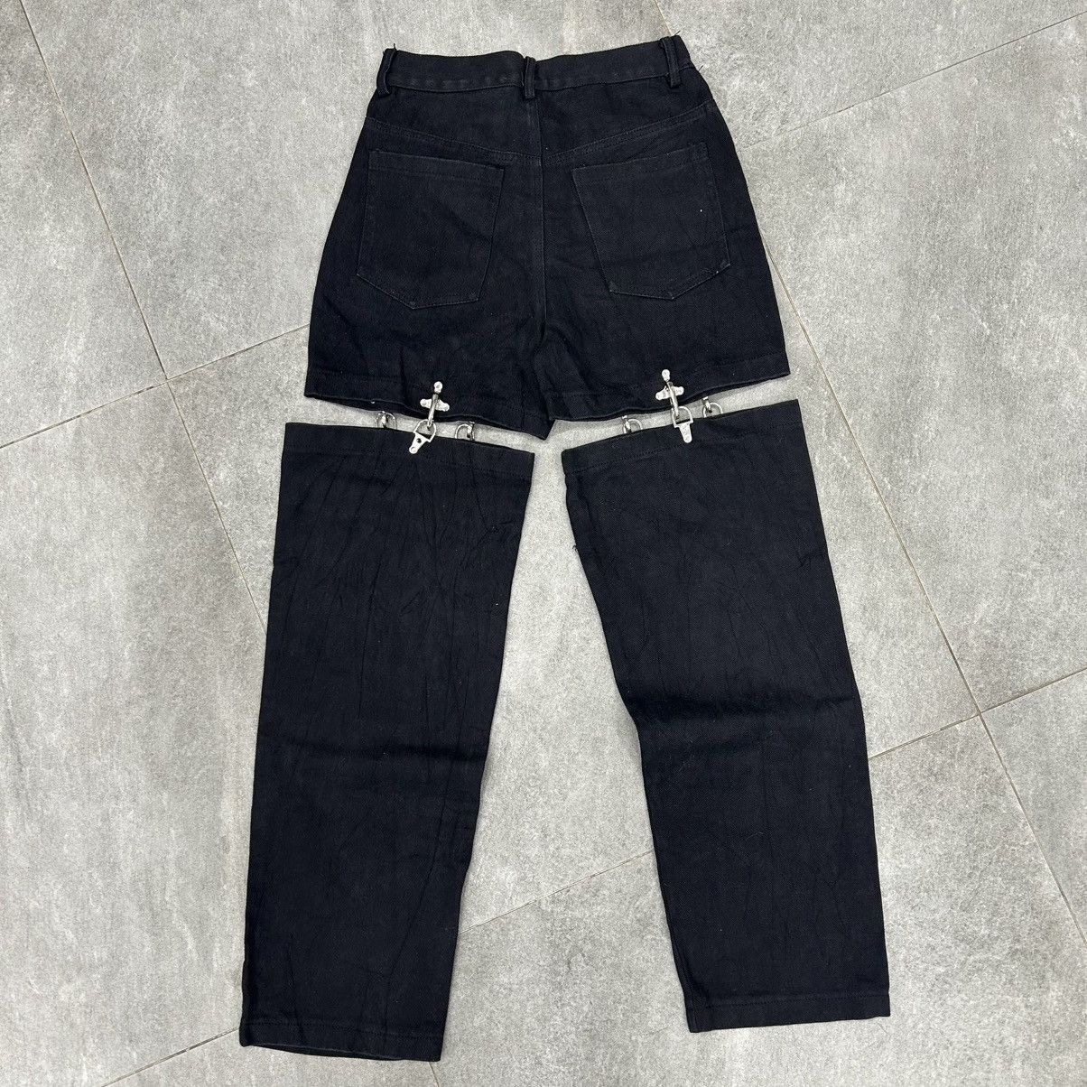 Japanese Brand MAD-Punk Buckle Black Jeans Size US 27 - 13 Thumbnail