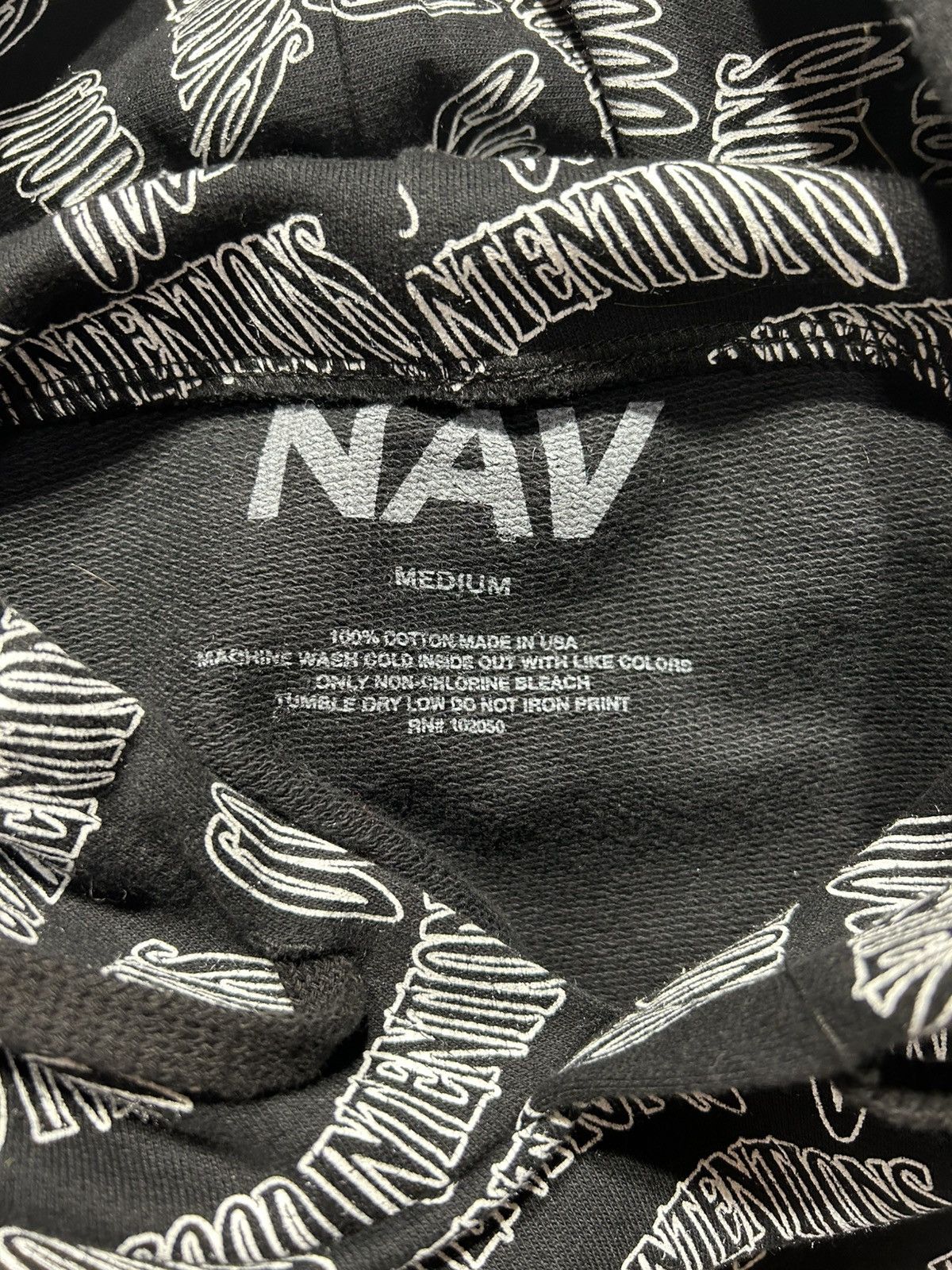 NAV × Vlone NAV x VLONE Good Intentions All Over Print Hoodie (2020) Size US M / EU 48-50 / 2 - 3 Thumbnail