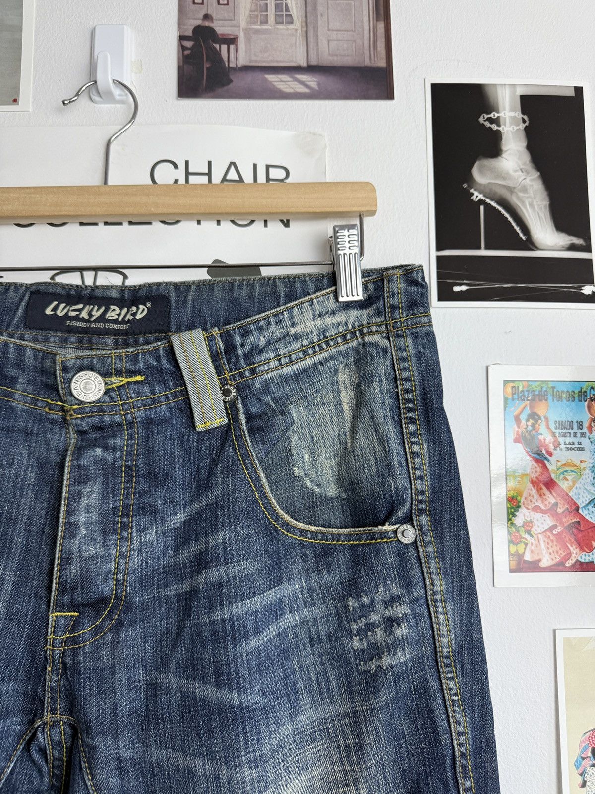 Other Vintage y2k avantgarde Archive Japanese style denim pants 32 Size US 32 / EU 48 - 5 Thumbnail