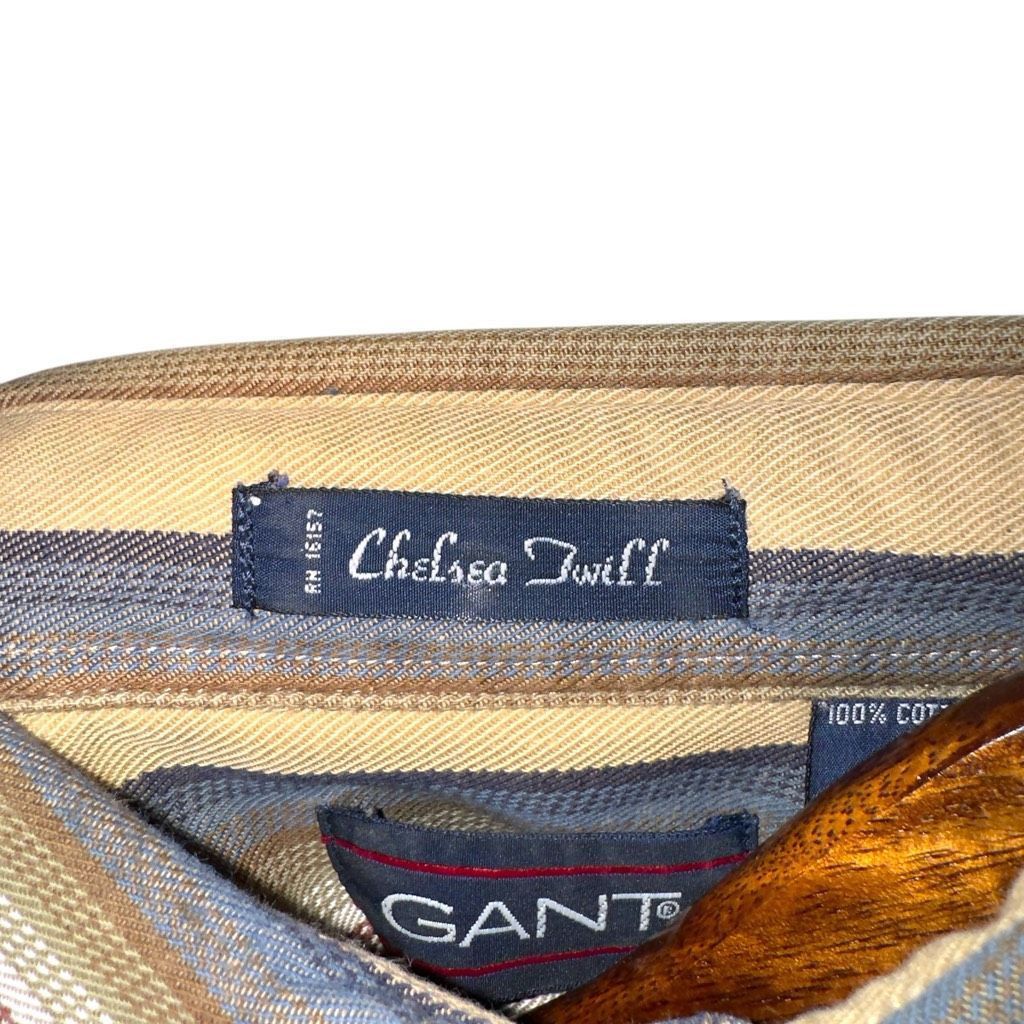 Gant GANT Brown and Green Chelsea Twill Button Down Shirt Size M Size US M / EU 48-50 / 2 - 3 Thumbnail