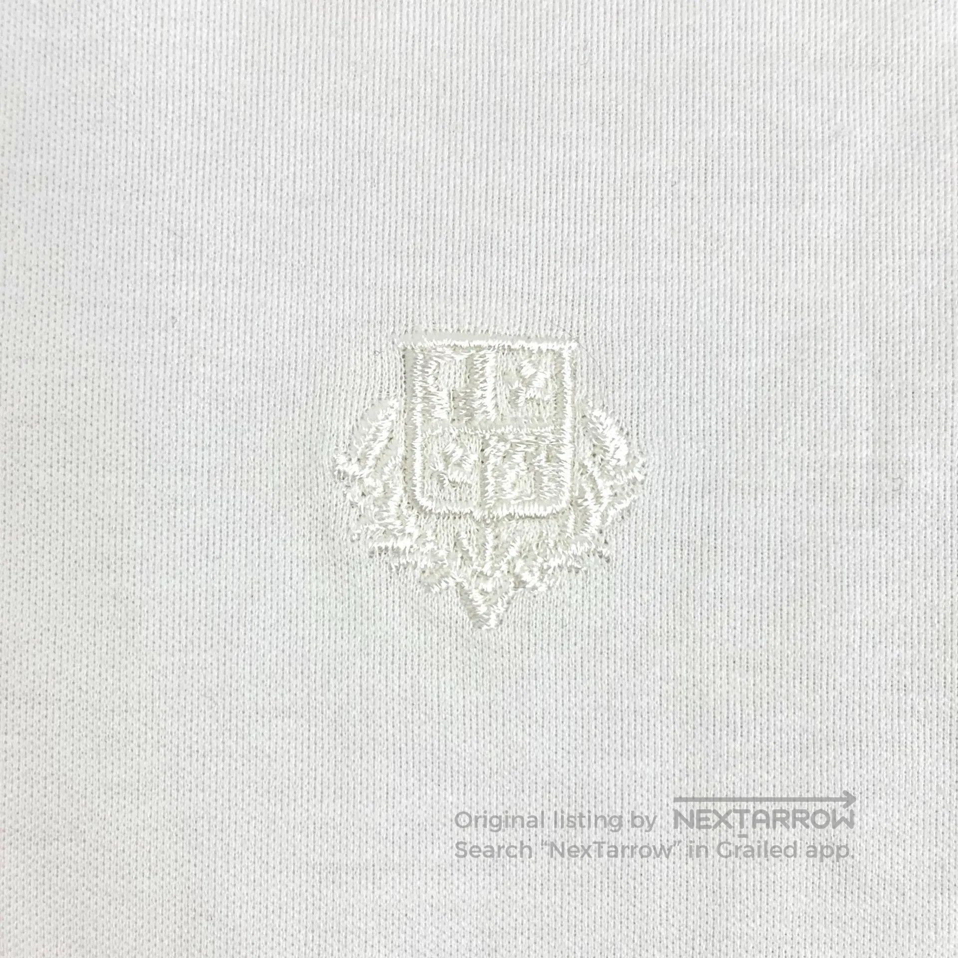 Loro Piana Loro Piana White Logo Embroidered Cotton Round Neck Short Size US M / EU 48-50 / 2 - 5 Thumbnail