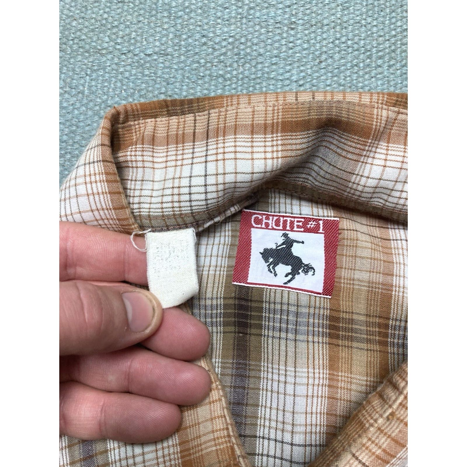 Vintage VINTAGE Chute #1 Pearl snap shirt long sleeve plaid western wear cowboy XL Size US XL / EU 56 / 4 - 5 Thumbnail