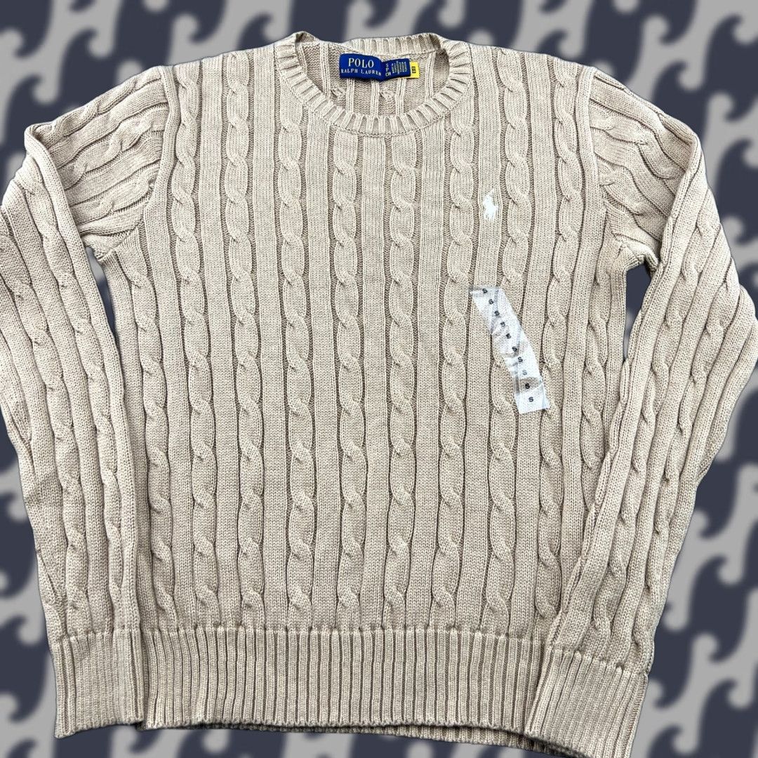 Polo Ralph Lauren Polo Ralph Lauren Womens Sweater Small Beige Cable Knit Jumper Crewneck Size S / US 4 / IT 40 - 1 Thumbnail