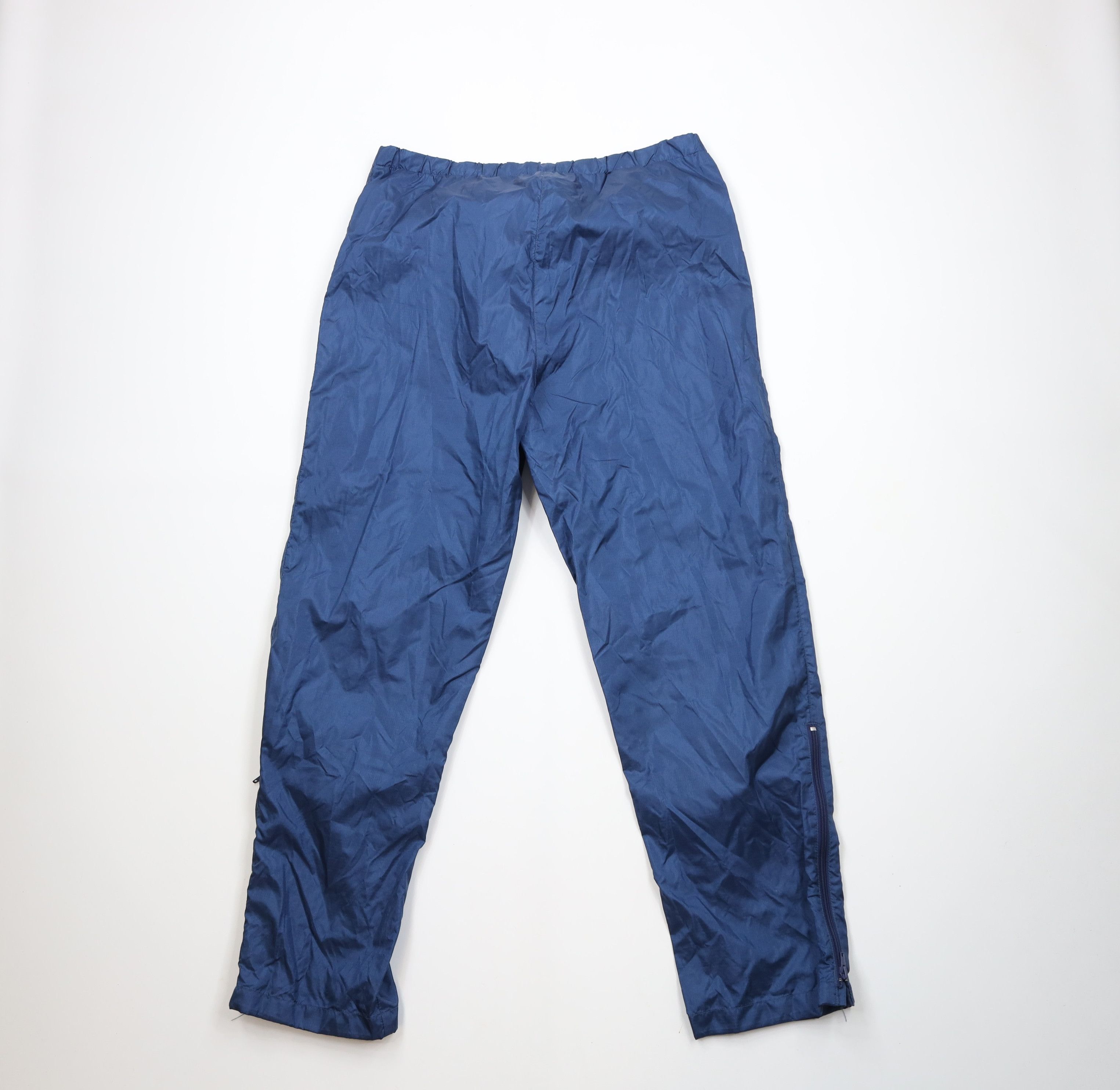 Eddie Bauer × Vintage Vintage 90s Eddie Bauer Windbreaker Rain Pants Navy Blue Size US 32 / EU 48 - 9 Thumbnail