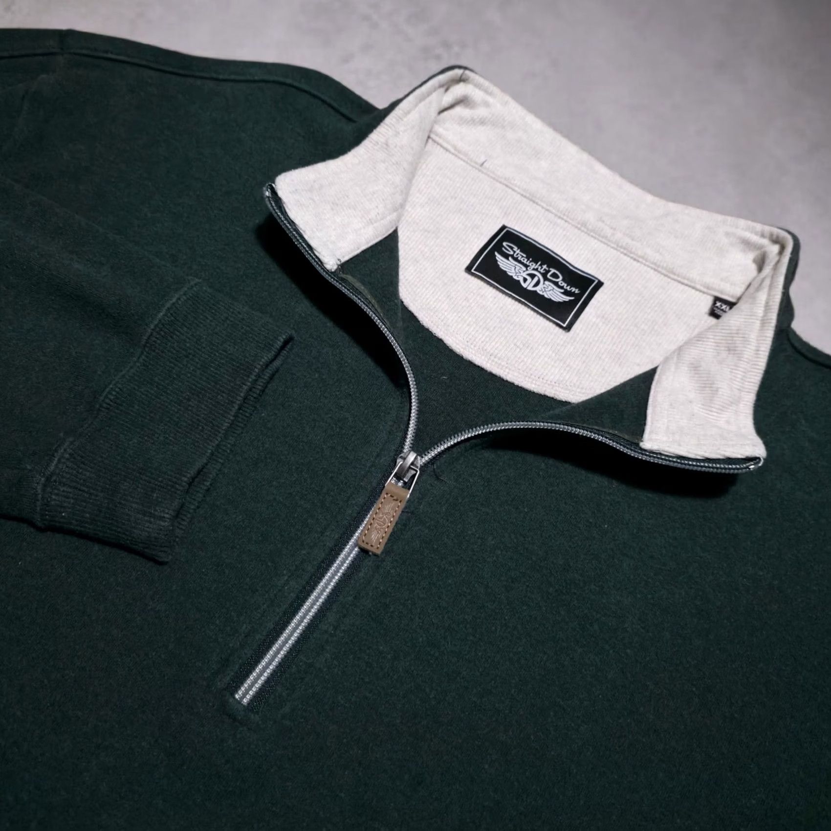 Hunter Straight Down Golf Sweater 1/4 Pullover Men's Size 2XL Hunter Green Long Sleeve Size US XXL / EU 58 / 5 - 2 Thumbnail