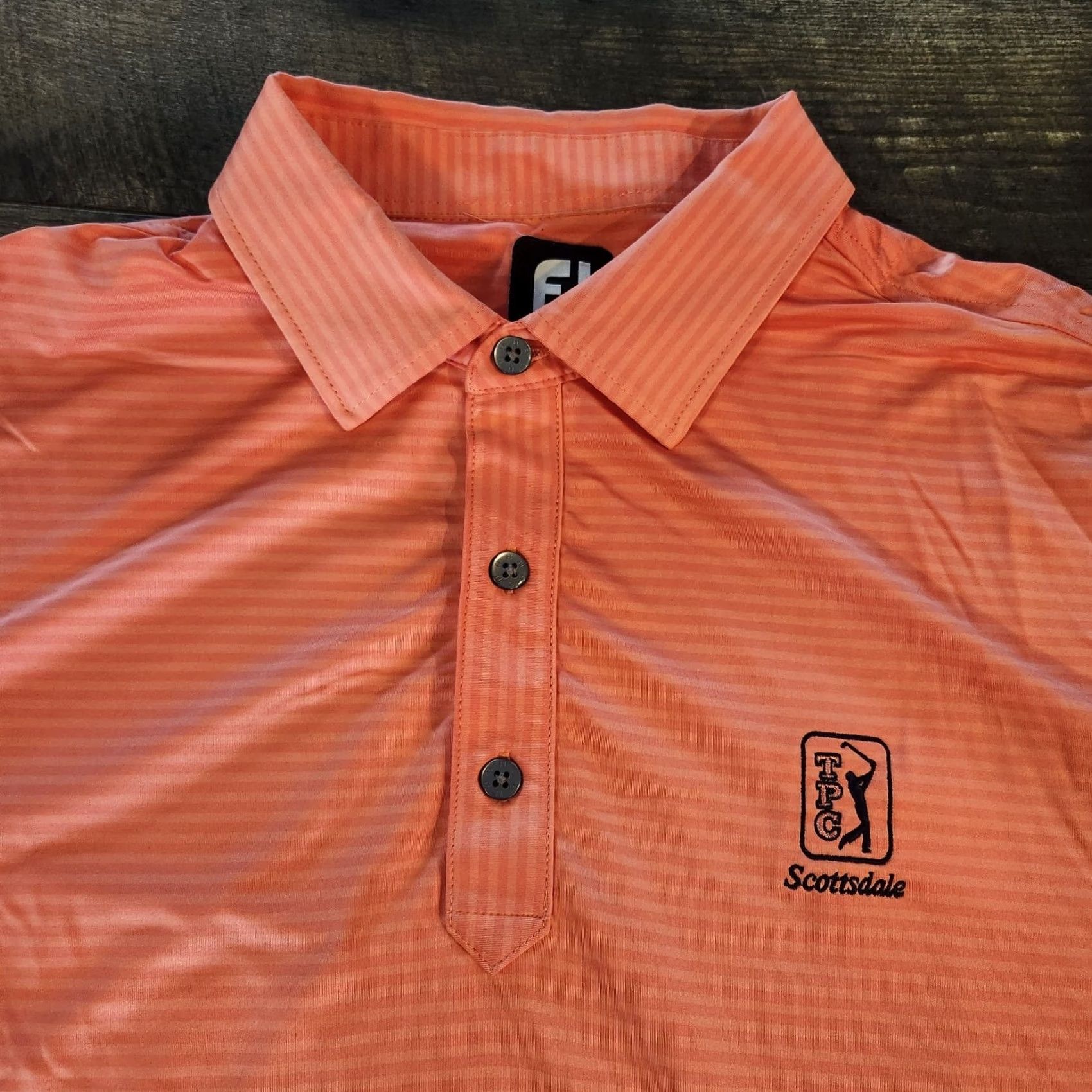 Footjoy FootJoy TCP Polo Shirt Mens 2XL Coral Tournament Players Club Performance Polo Shirt Short Sleeve Logo Mens 2XL Coral Golf Size US XXL / EU 58 / 5 - 2 Thumbnail