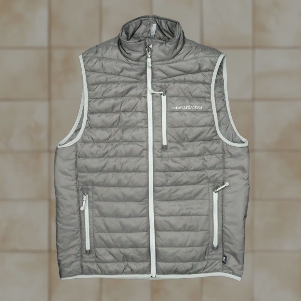 Vineyard Vines Vineyard Vines Vest Mens Small Gray Mountain Weekend Puffer Quilted Full Zip Size US S / EU 44-46 / 1 - 1 Thumbnail