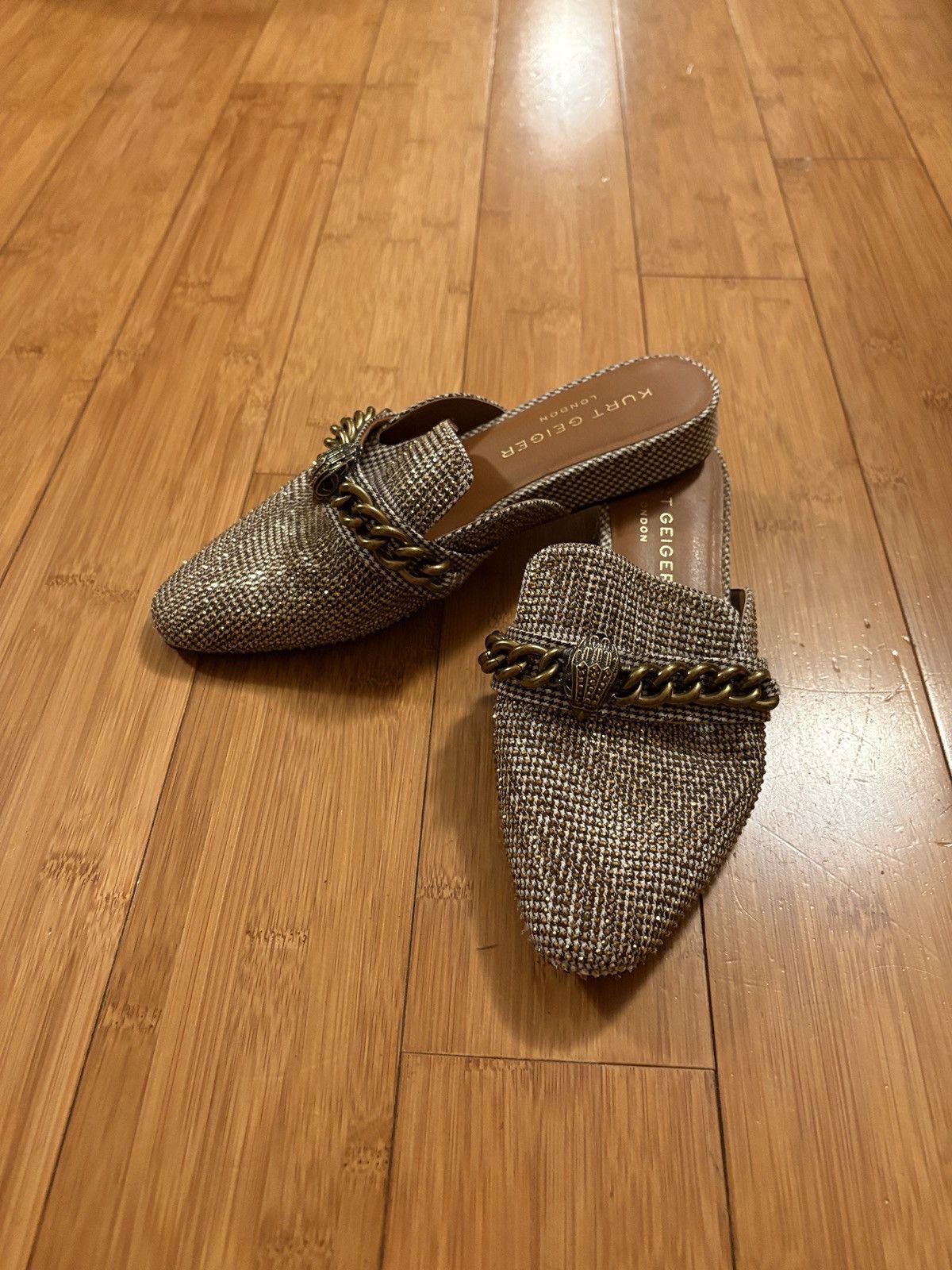 Kurt Geiger Kurt Geiger London Tweed Chain Detail Mules Size US 6 / IT 36 - 2 Thumbnail