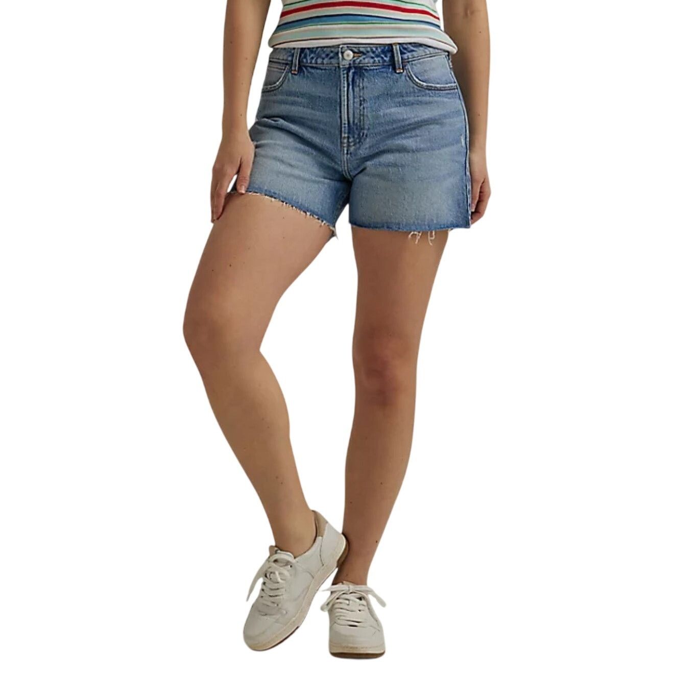 Wrangler Wrangler High Rise 4" Inseam Frayed Hem Jean Shorts Jorts 6 Size 28" / US 6 / IT 42 - 1 Thumbnail