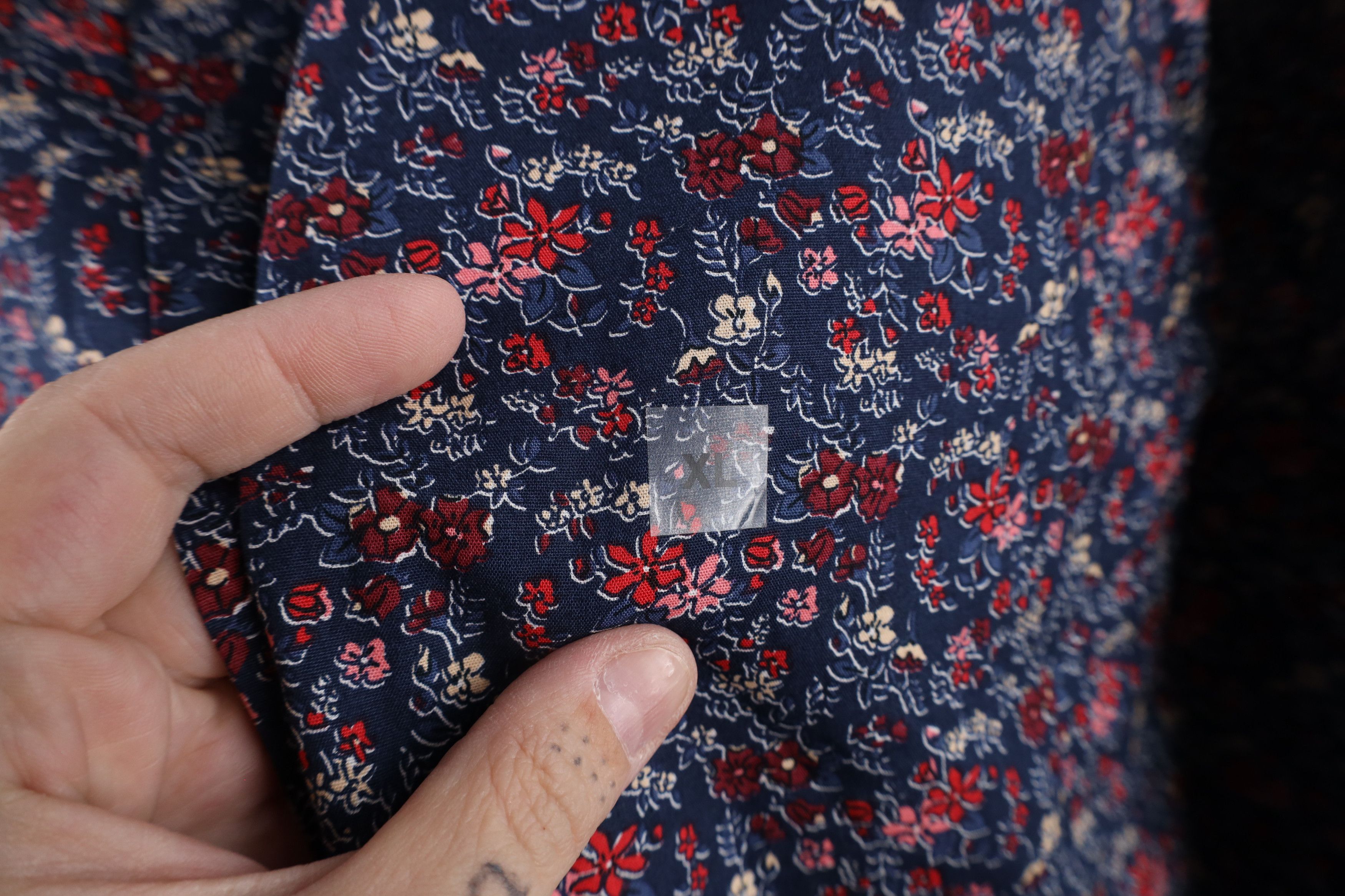 Express × Vintage New Express Fit Rainbow Flower All Over Print Button Shirt Size US XL / EU 56 / 4 - 4 Thumbnail