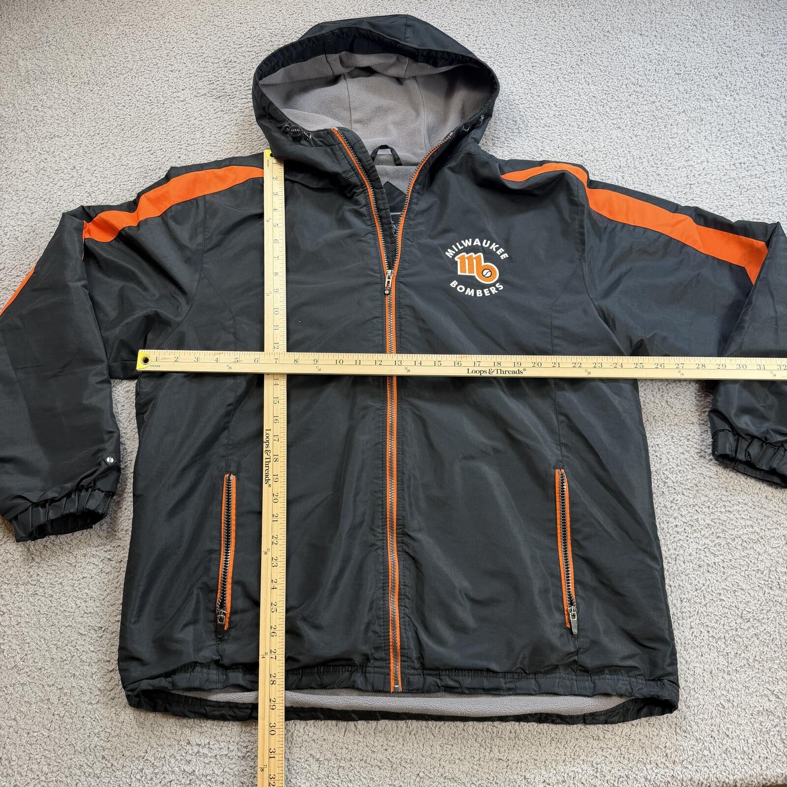 Holloway Vintage Milwaukee Bombers Hooded Jacket Black Embroidered L Size US L / EU 52-54 / 3 - 4 Thumbnail