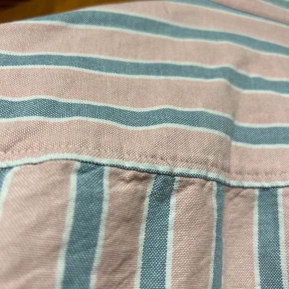 Armor-Lux Armor Lux Pink and Blue Striped Casual Button Down Shirt Size US M / EU 48-50 / 2 - 9 Thumbnail