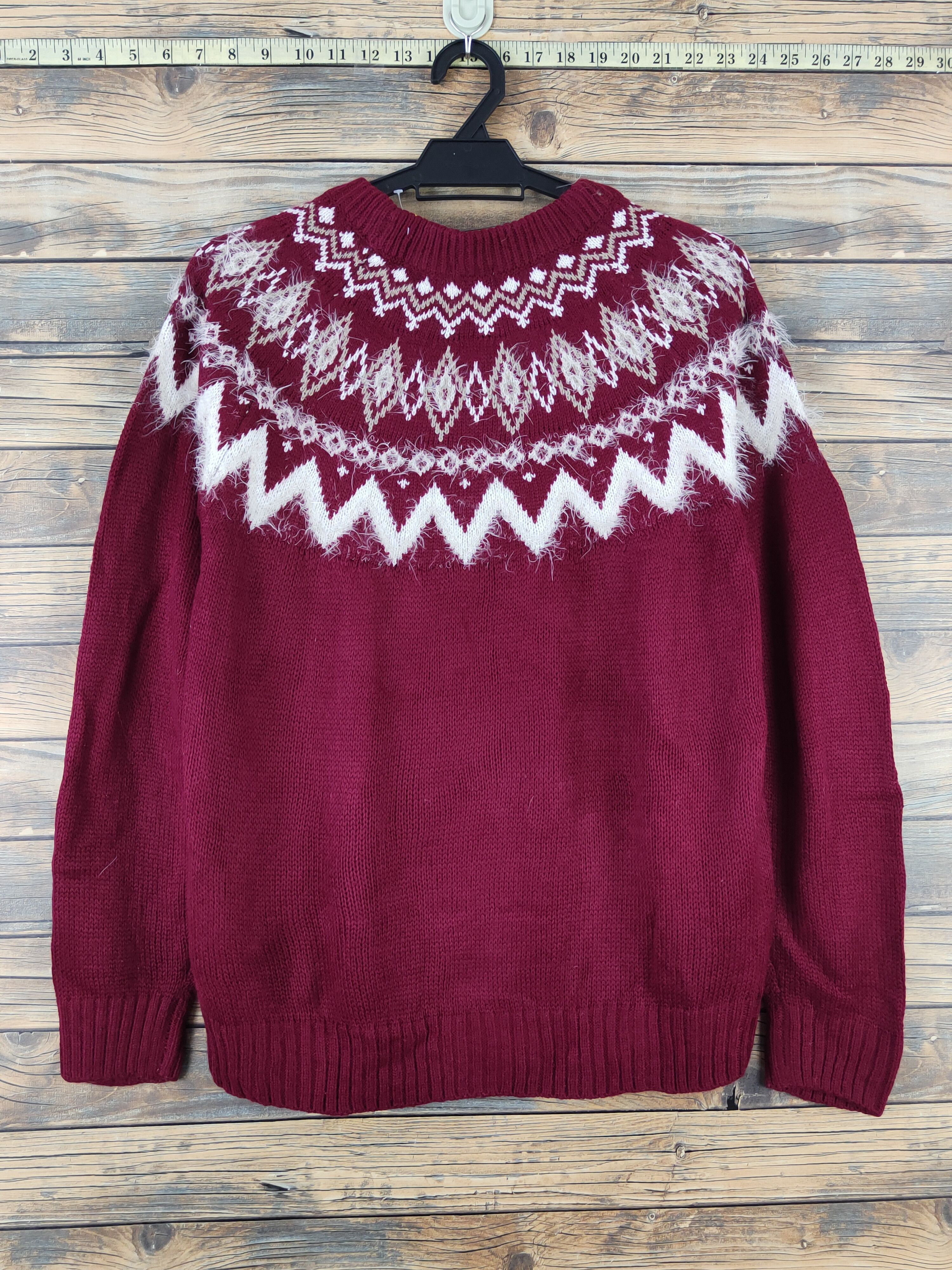 Homespun Knitwear × Japanese Brand × Vintage Glacier Maroon Knitwear Sweatshirts #W968 Size L / US 10 / IT 46 - 7 Thumbnail
