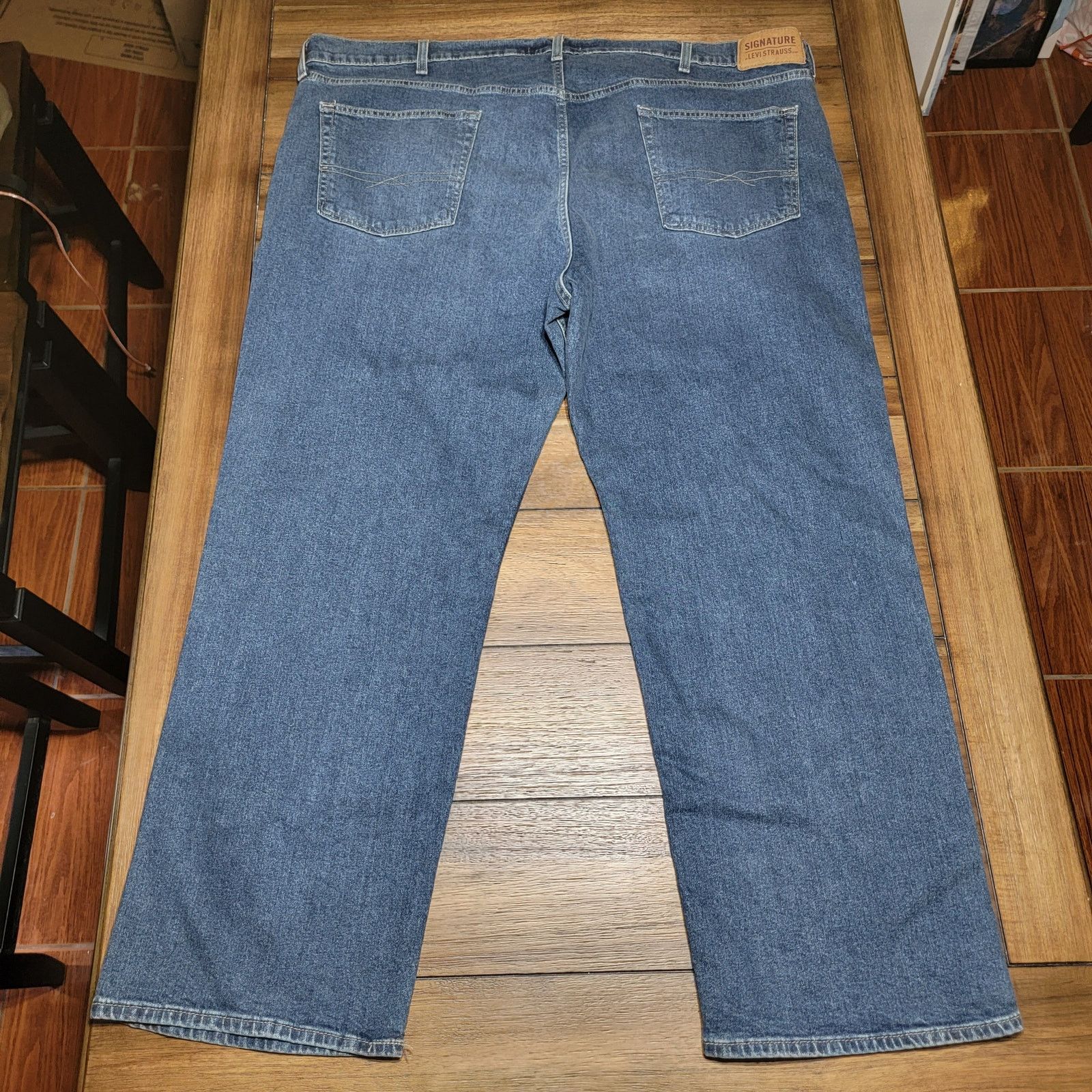 Levi's Levi Strauss Signature Relaxed Dark Wash Jeans - 46 X 30 NWT Size US 44 / EU 60 - 3 Thumbnail