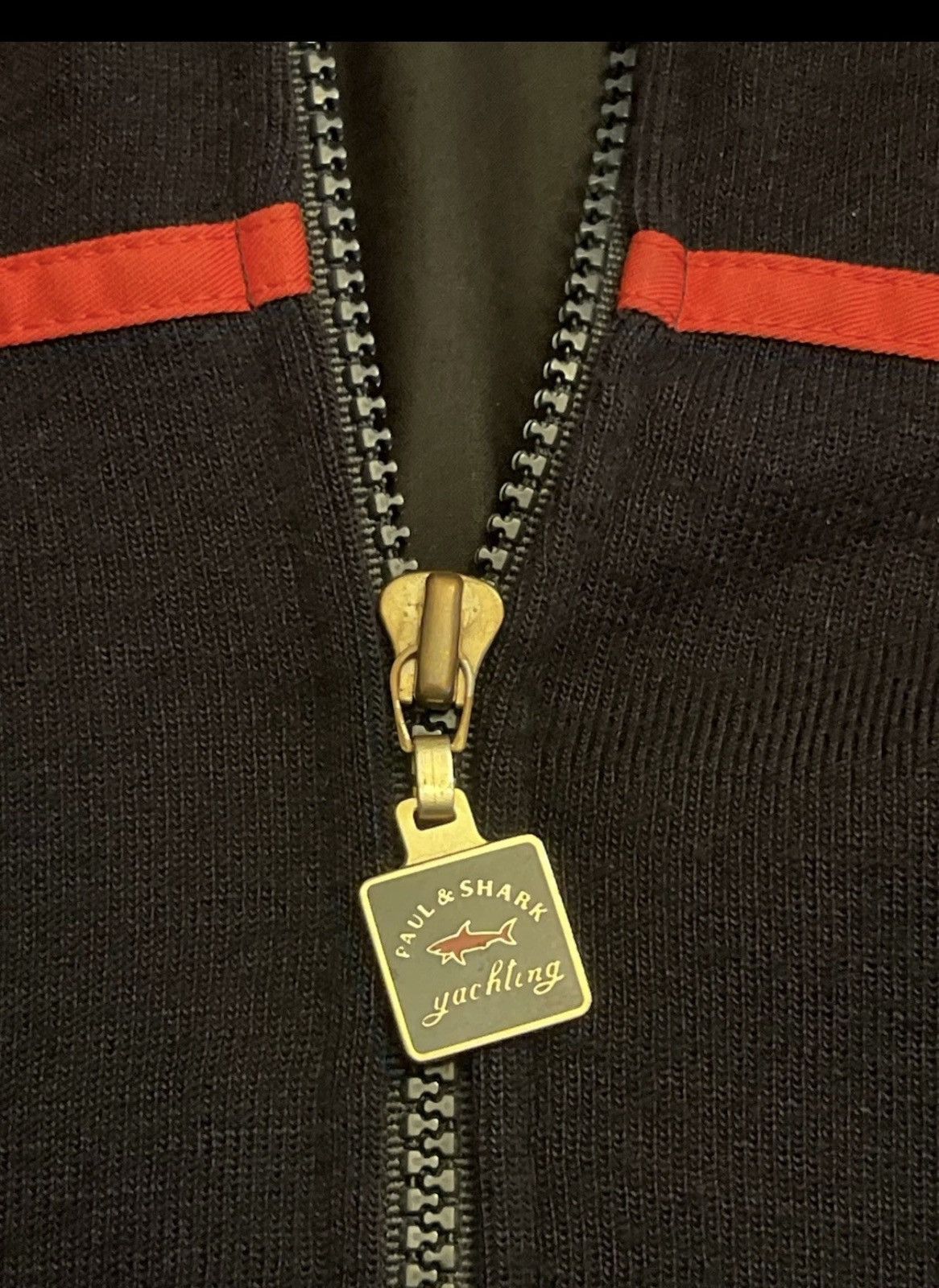 Paul & Shark Vintage Paul & Shark Yachting Harrods Italy Black Red Full Z Size US L / EU 52-54 / 3 - 6 Thumbnail